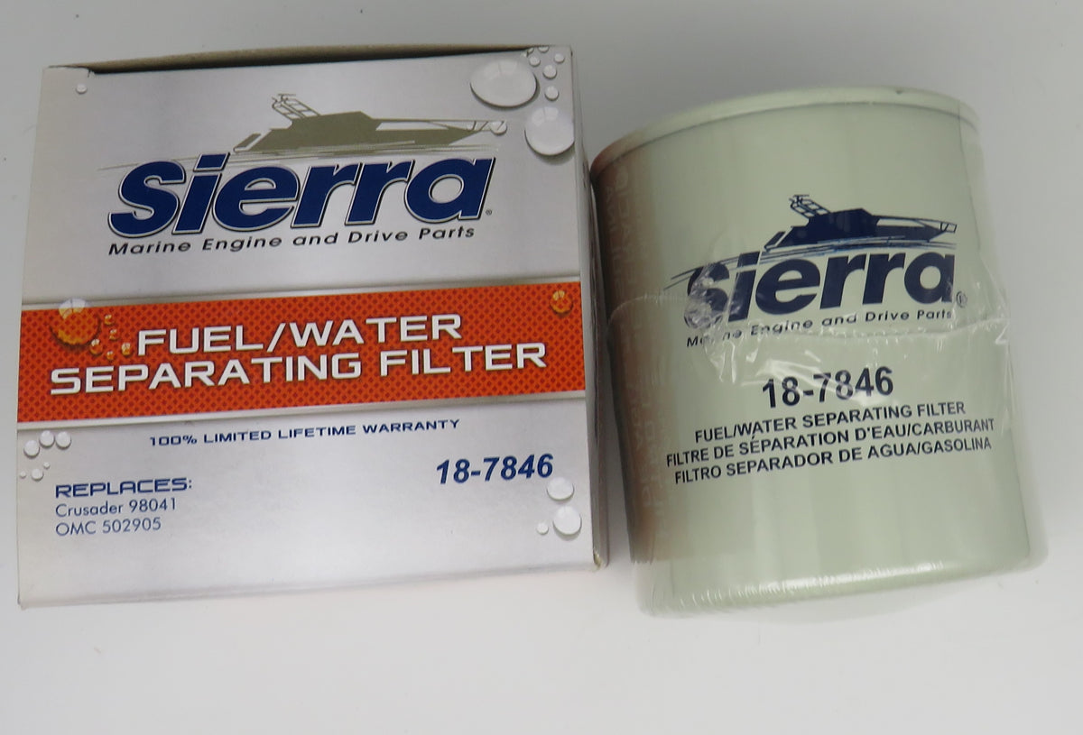 187846 Sierra Fuel Water Separator Filter for OMC 502905 & Crusader 9