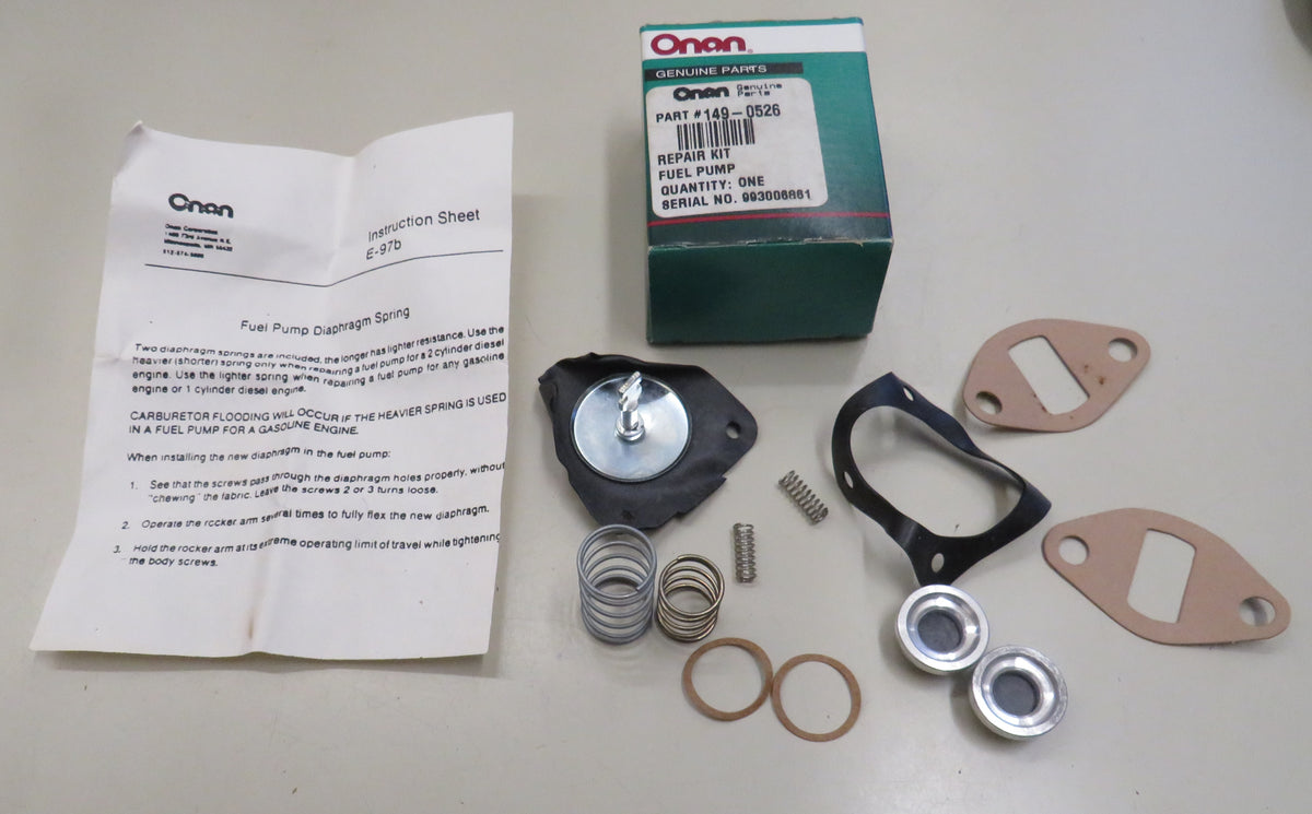 1490526 Onan OBSOLETE Fuel Pump Rebuild Kit for CCK/CCKA/CCKB/RCCK/NB
