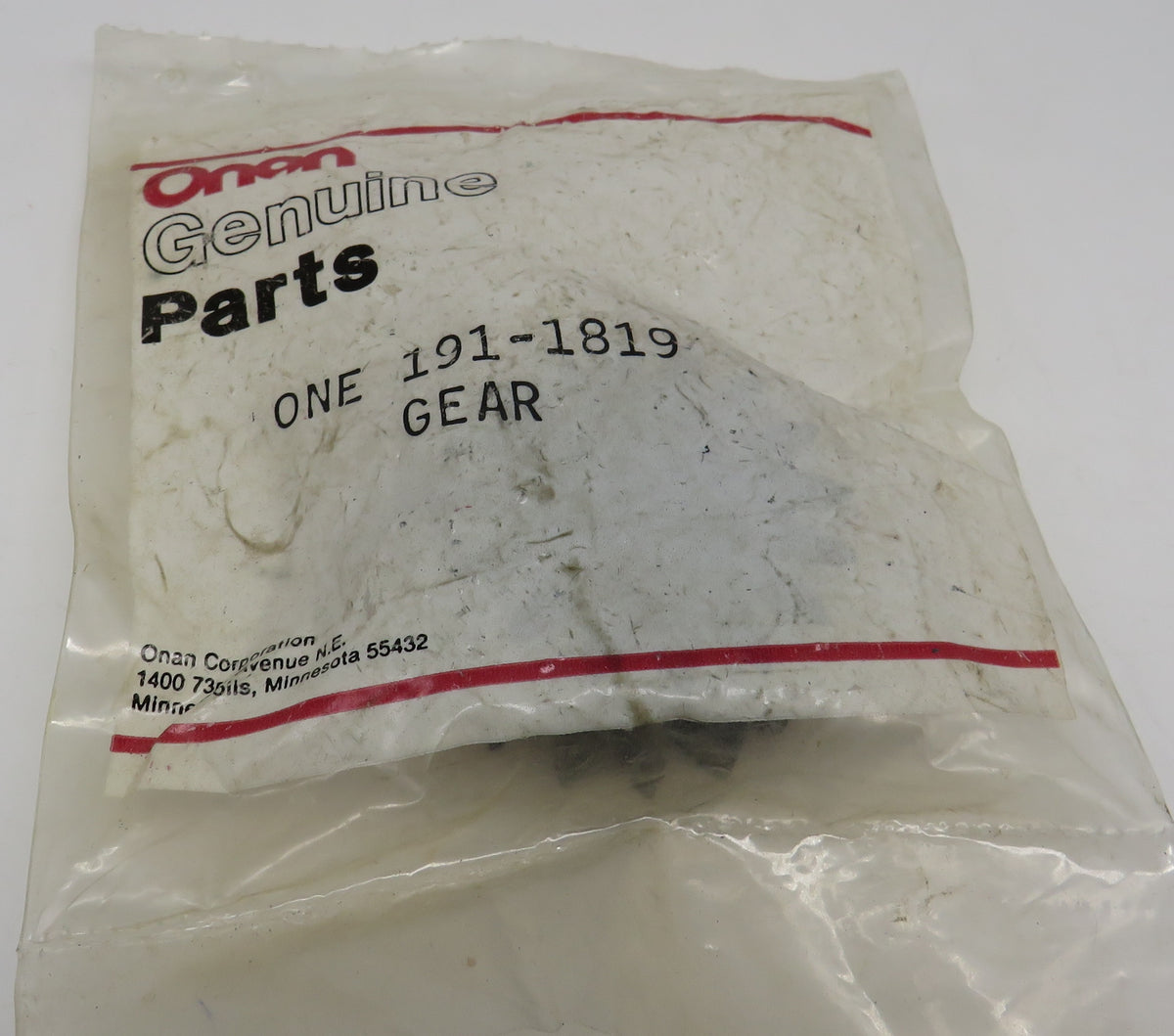191-1819 Onan Gear 8/20/2024 THIS PART IS IN STOCK 8/20/2024 – Ess