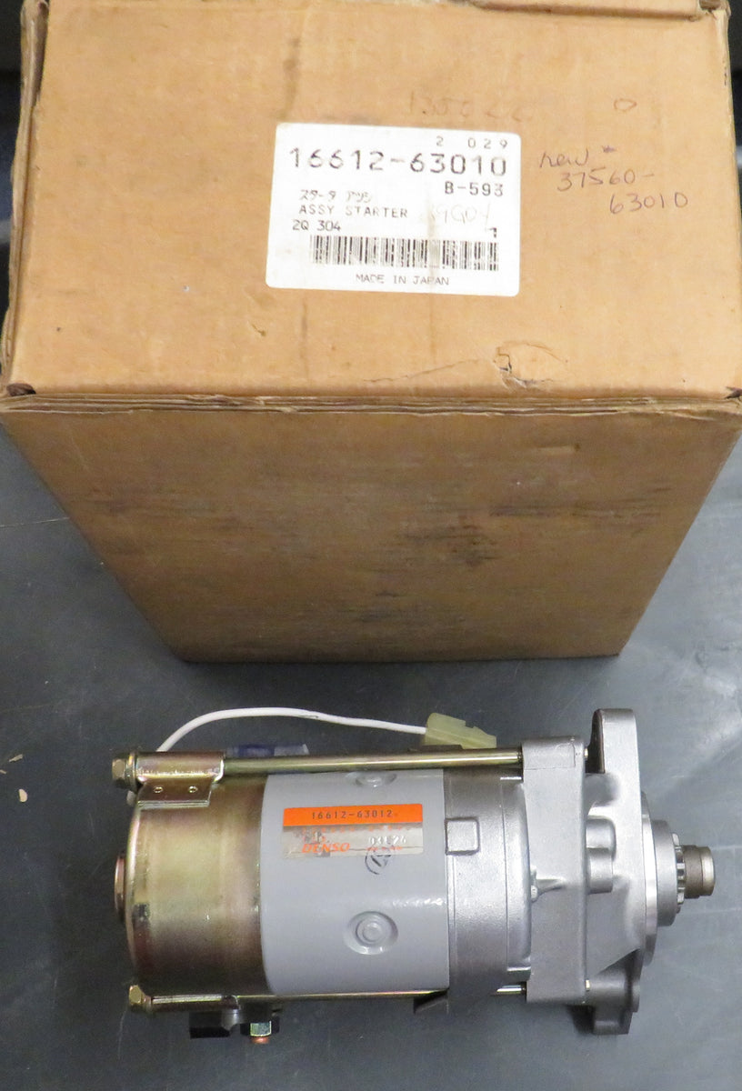 16612-63010 Denso Starter Assembly 1.2KW 12V 9 Tooth 05 Series Kubota ...
