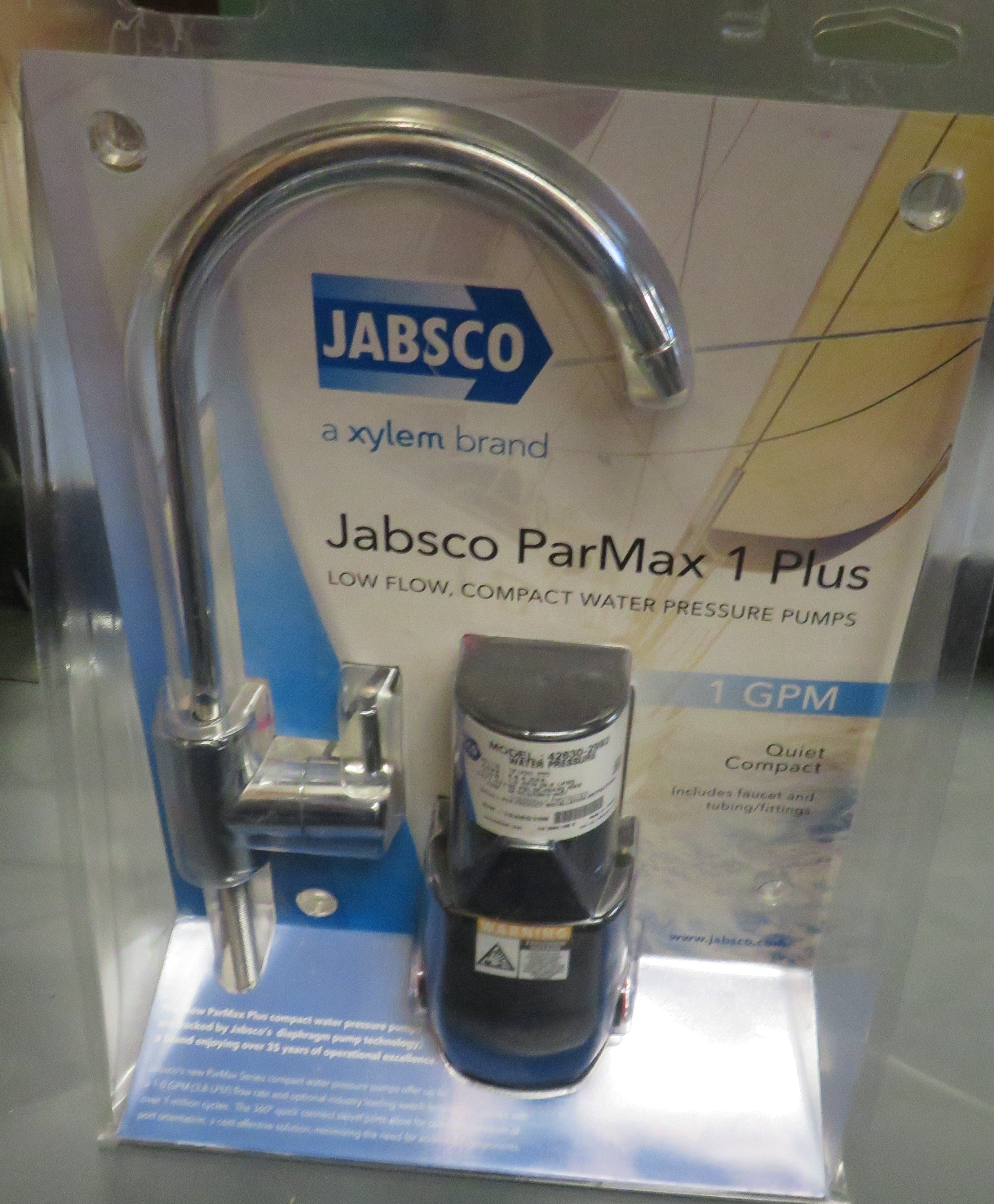 Jabsco 42630-3992 Par Max 1 Plus 1 GPM Low Flow, Compact Water Pressure Pump, Faucet & Tubing Fittings