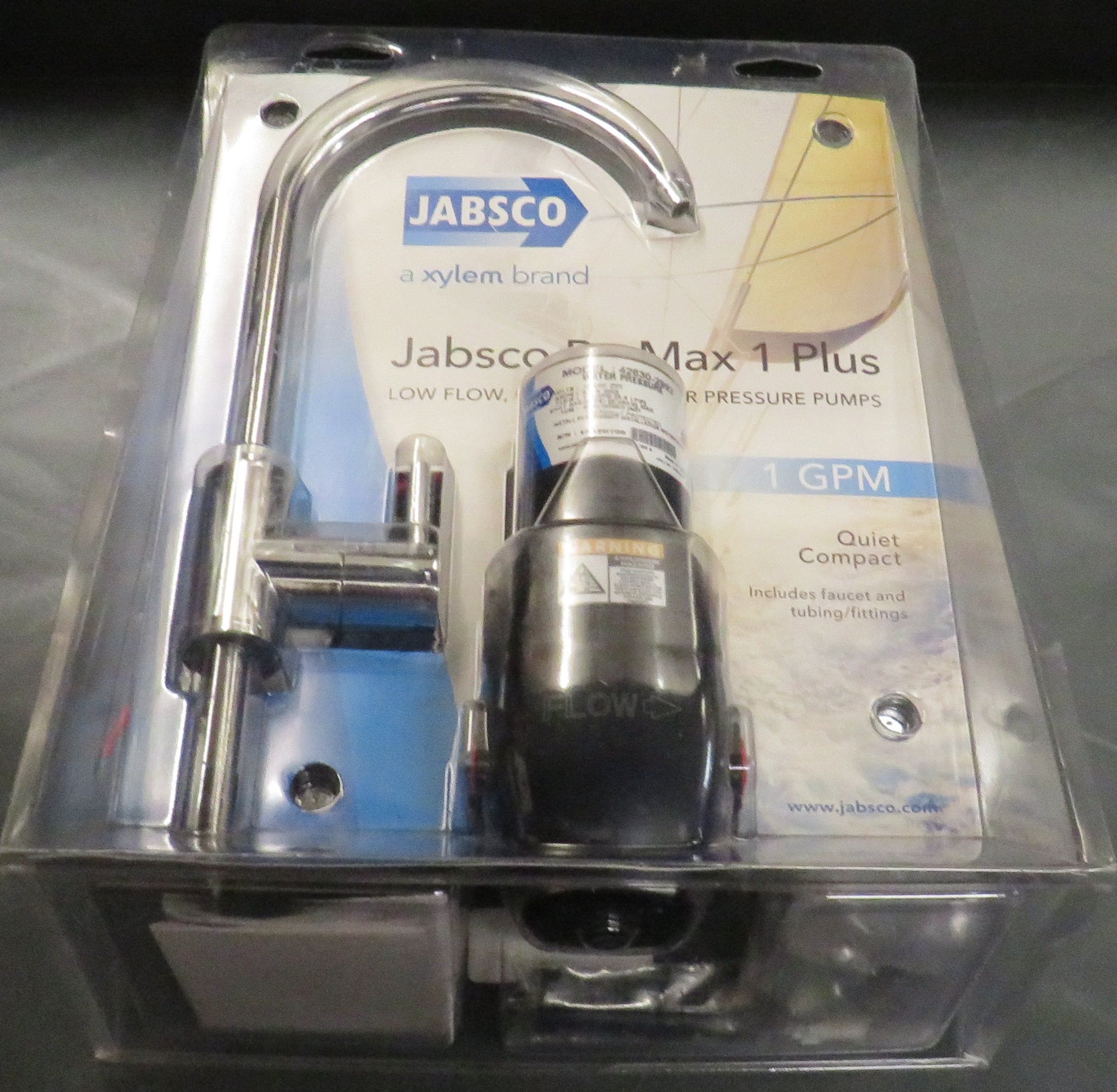 Jabsco 42630-3992 Par Max 1 Plus 1 GPM Low Flow, Compact Water Pressure Pump, Faucet & Tubing Fittings