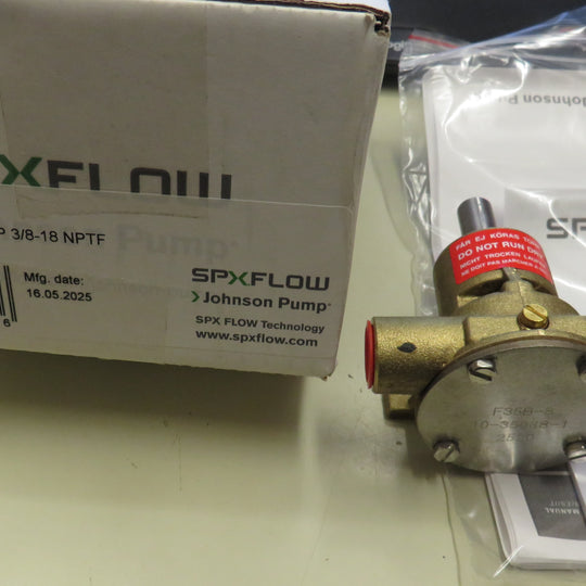 10-35038-9 Johnson Engine Cooling Pump (F35B-8007) 3/8-18 NPTF Replaces Onan Faryman (Full Cam) 10/29/2025 THIS PART IS IN STOCK 10/29/2025