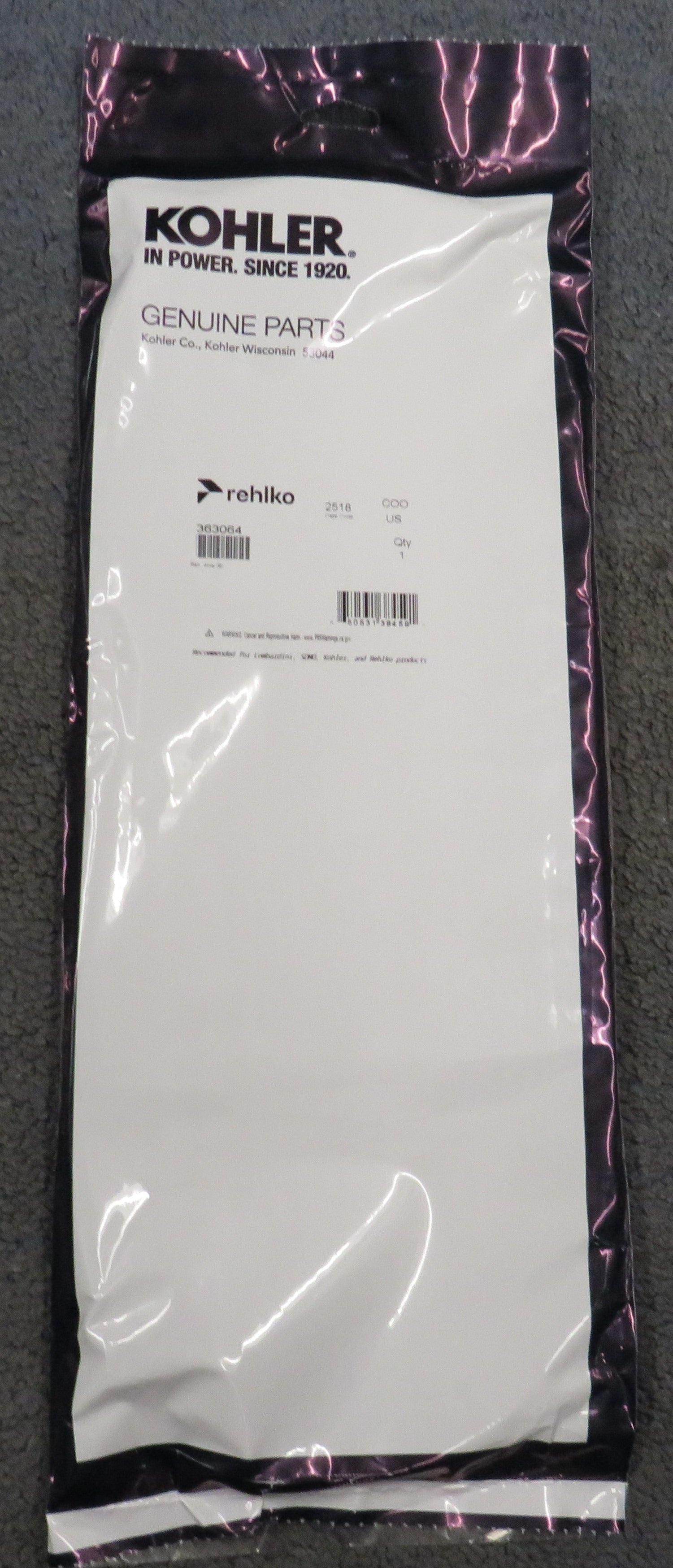 363064 Kohler Rehlko Drive Belt 11/14/2025 THIS PART IS IN STOCK 11/14/2025