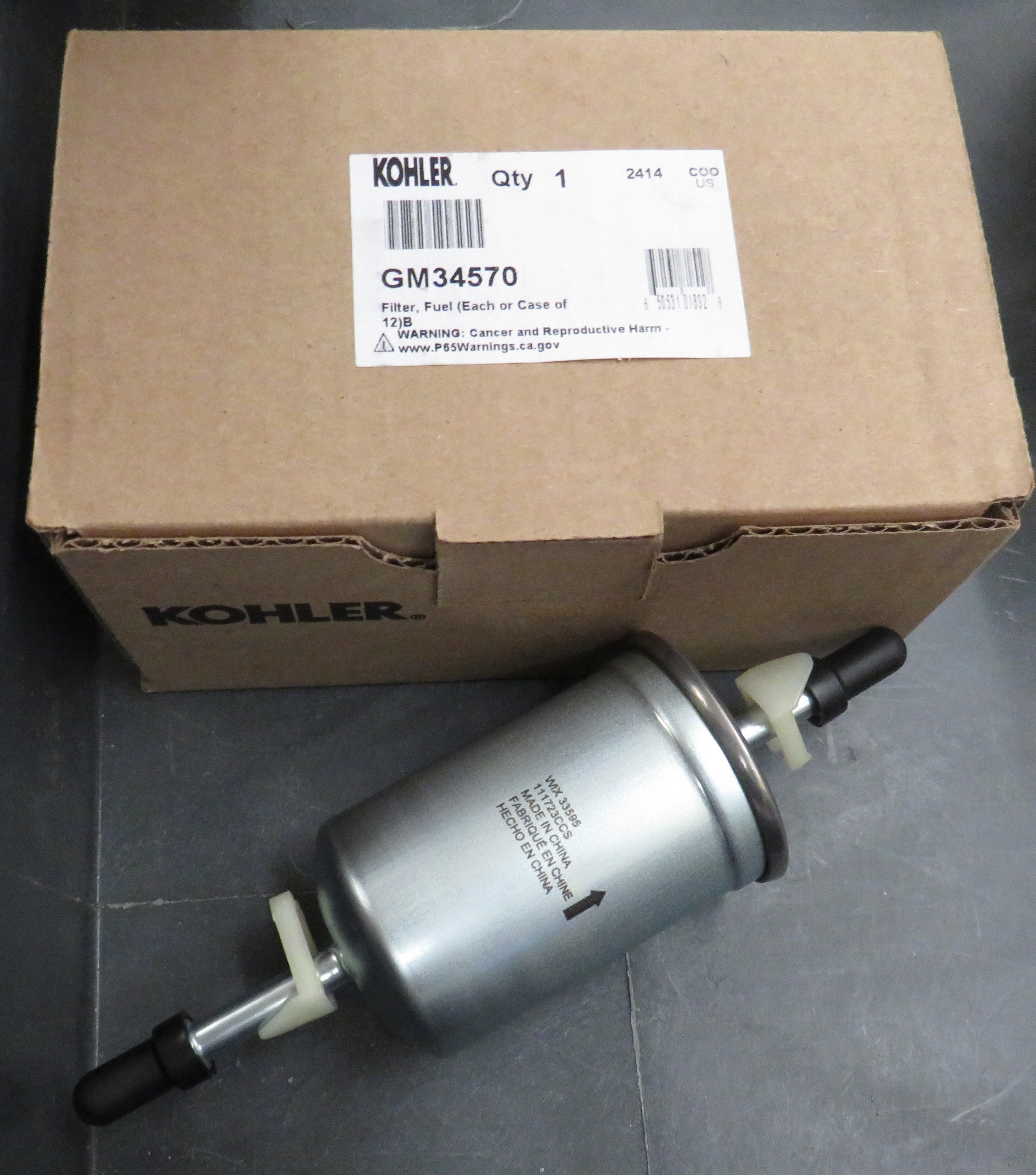 GM34570 Rehlko/Kohler Fuel Filter 5/7/2026 THIS PART IS IN STOCK 5/7/2026