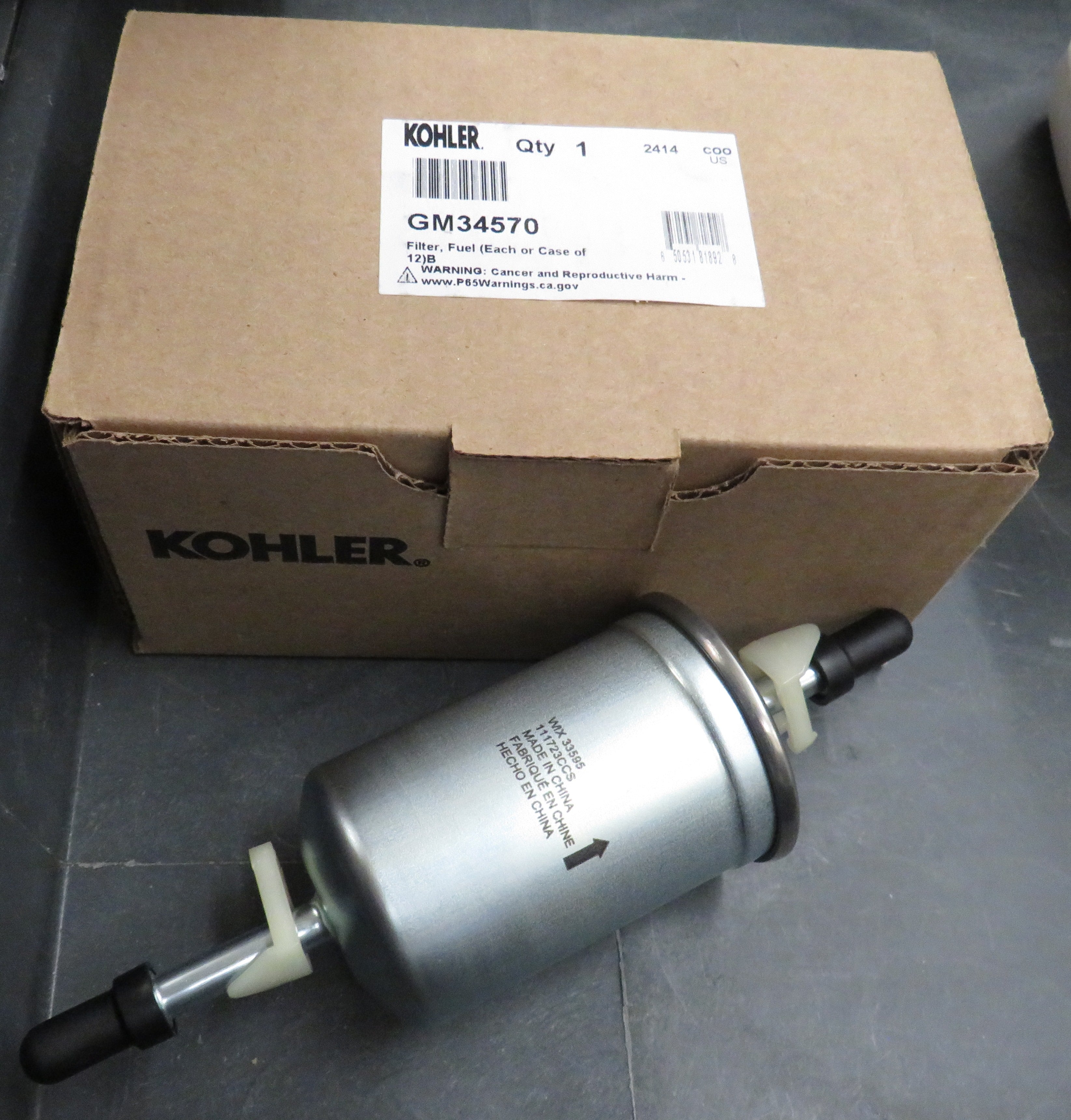 GM34570 Rehlko/Kohler Fuel Filter 5/7/2026 THIS PART IS IN STOCK 5/7/2026