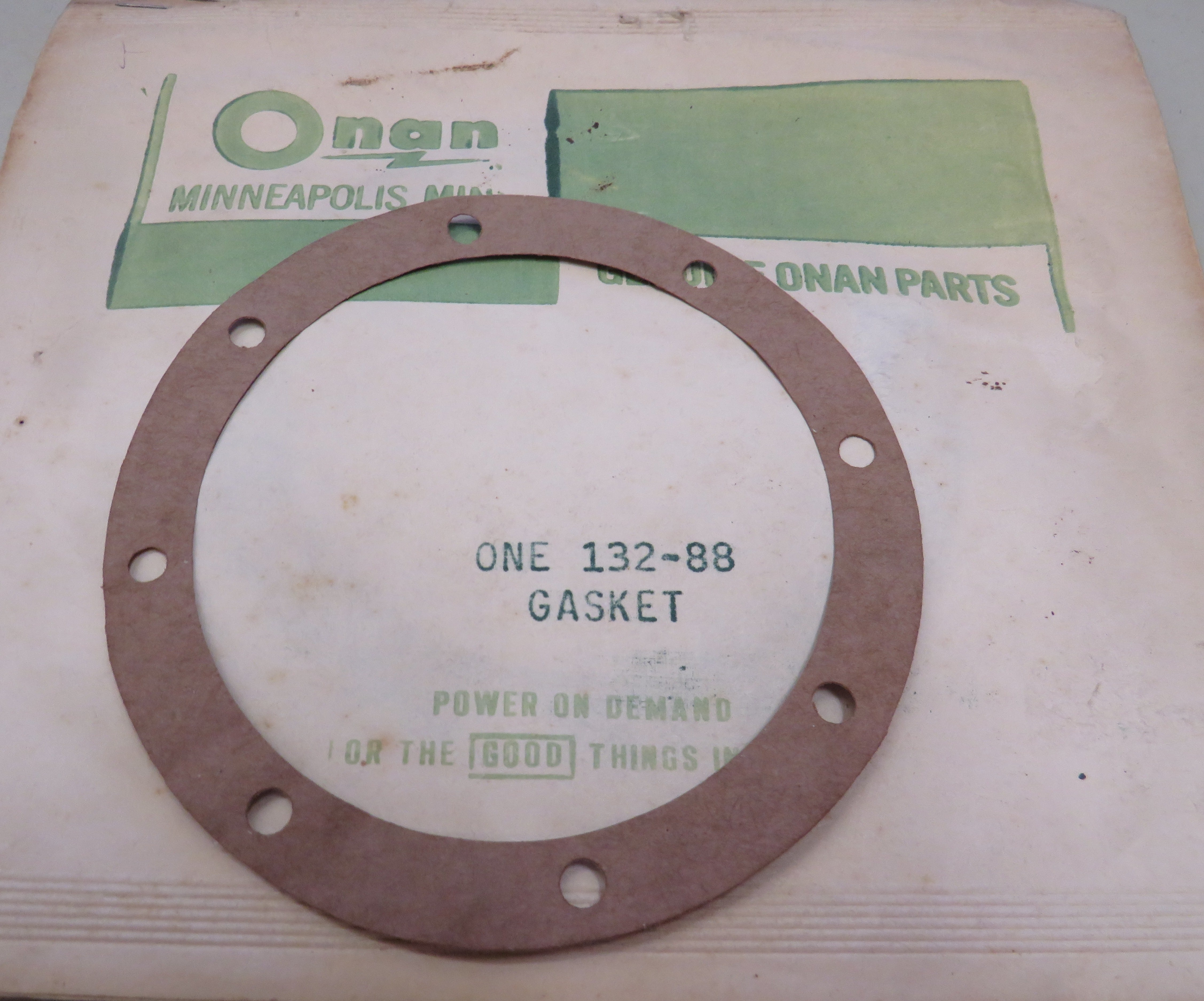 132-0088 Onan Gasket for MDJE (Spec A-AA) & MDJF (Spec A-AD) 9/6/2024 THIS PART IS IN STOCK 9/6/2024