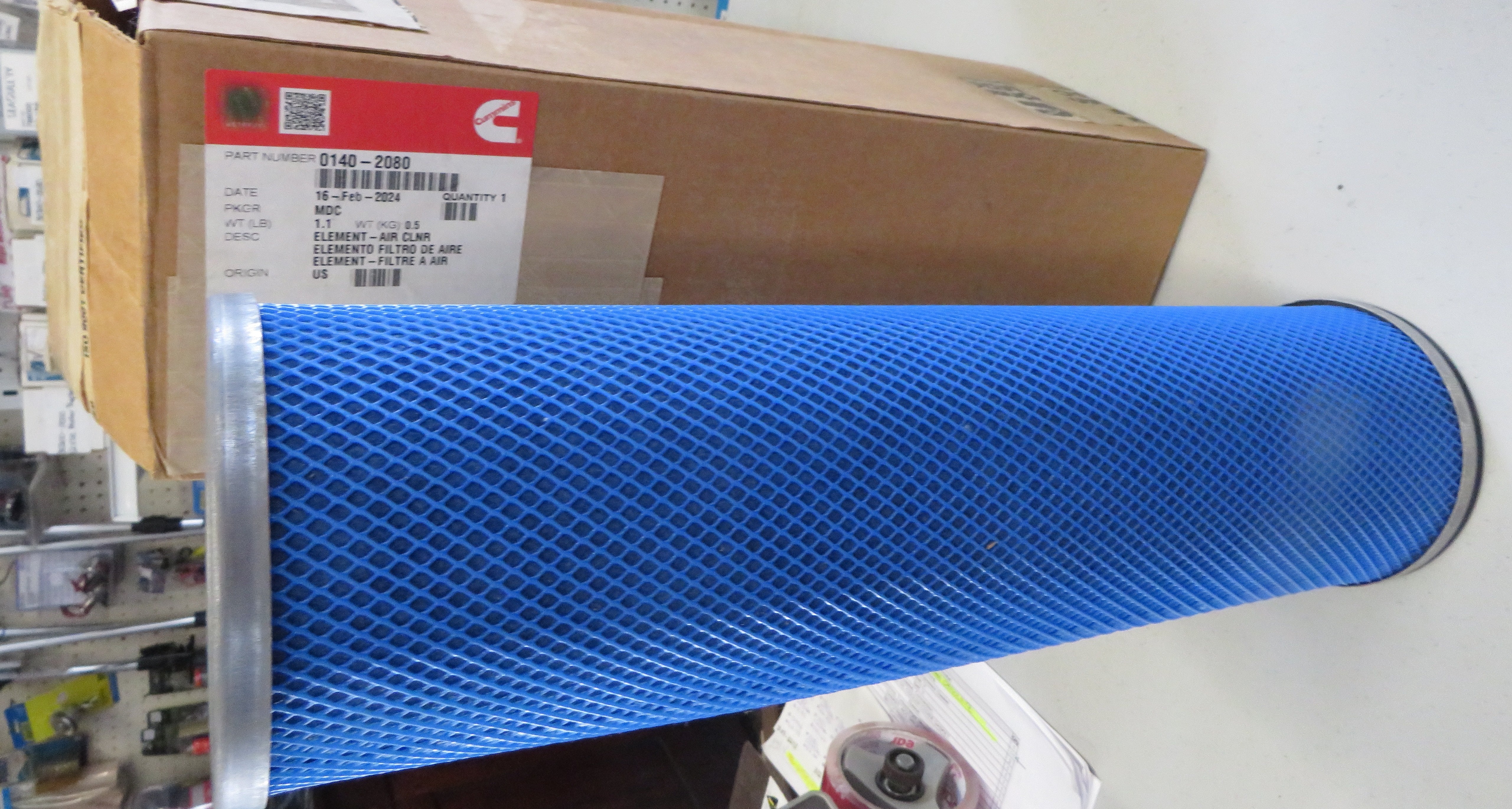 140-2080 Onan 140-2080 Element Air Cleaner 1/23/2026 THIS PART IS IN STOCK 1/23/2026