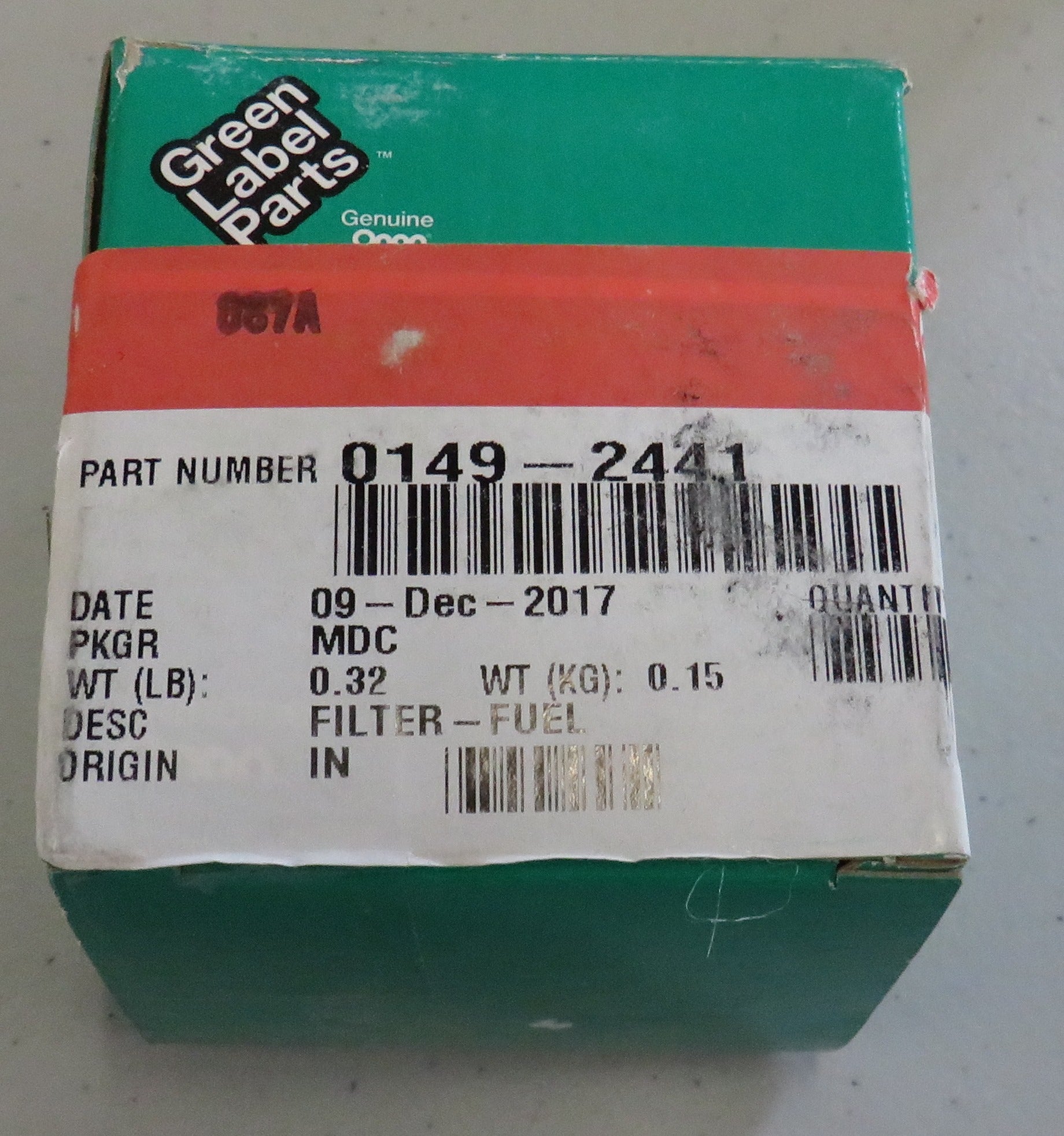 149-2441 Onan 149-2441 Inline Fuel Filter 1/23/2026 THIS PART IS IN STOCK 1/23/2026