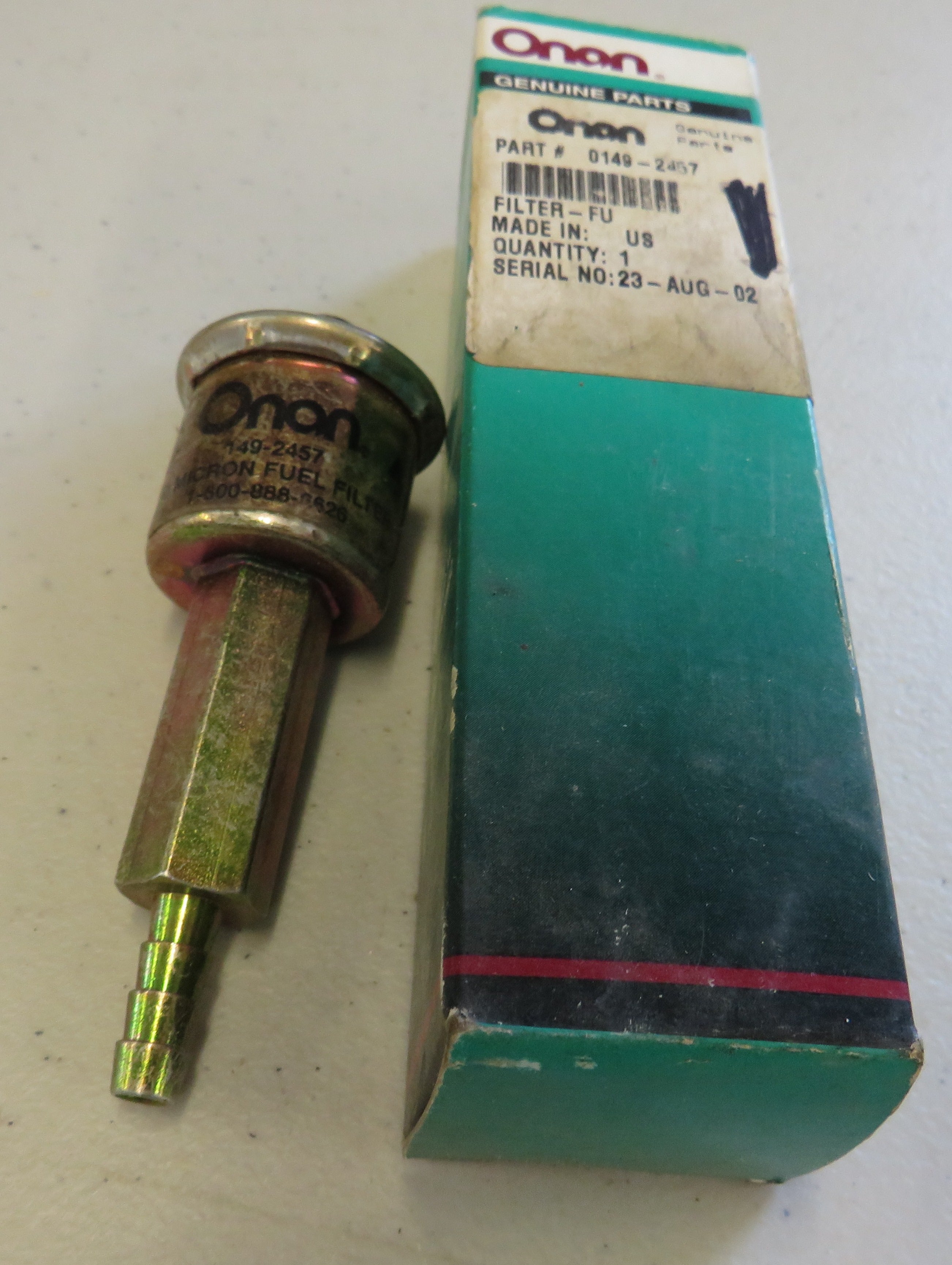 149-2457 Onan 149-2457 Fuel Filter 2/10/2026 THIS PART IS IN STOCK 2/10/2026