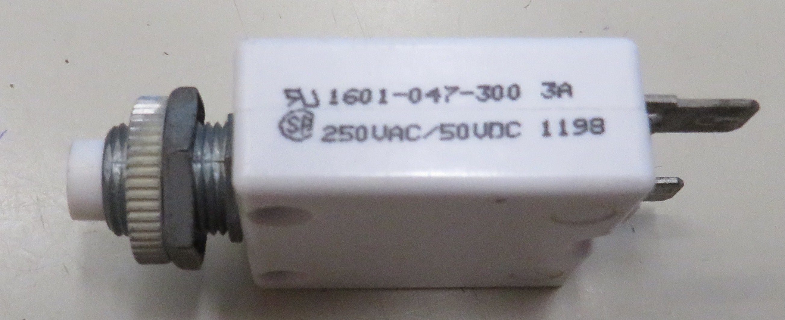 1601-047-300 Mechanical Products 3 Amp On/Off 250VAC/50VDC 1198 Circuit Breaker 3/18/2026 THIS PART IS IN STOCK 3/18/2026 OUT 9/26/2023