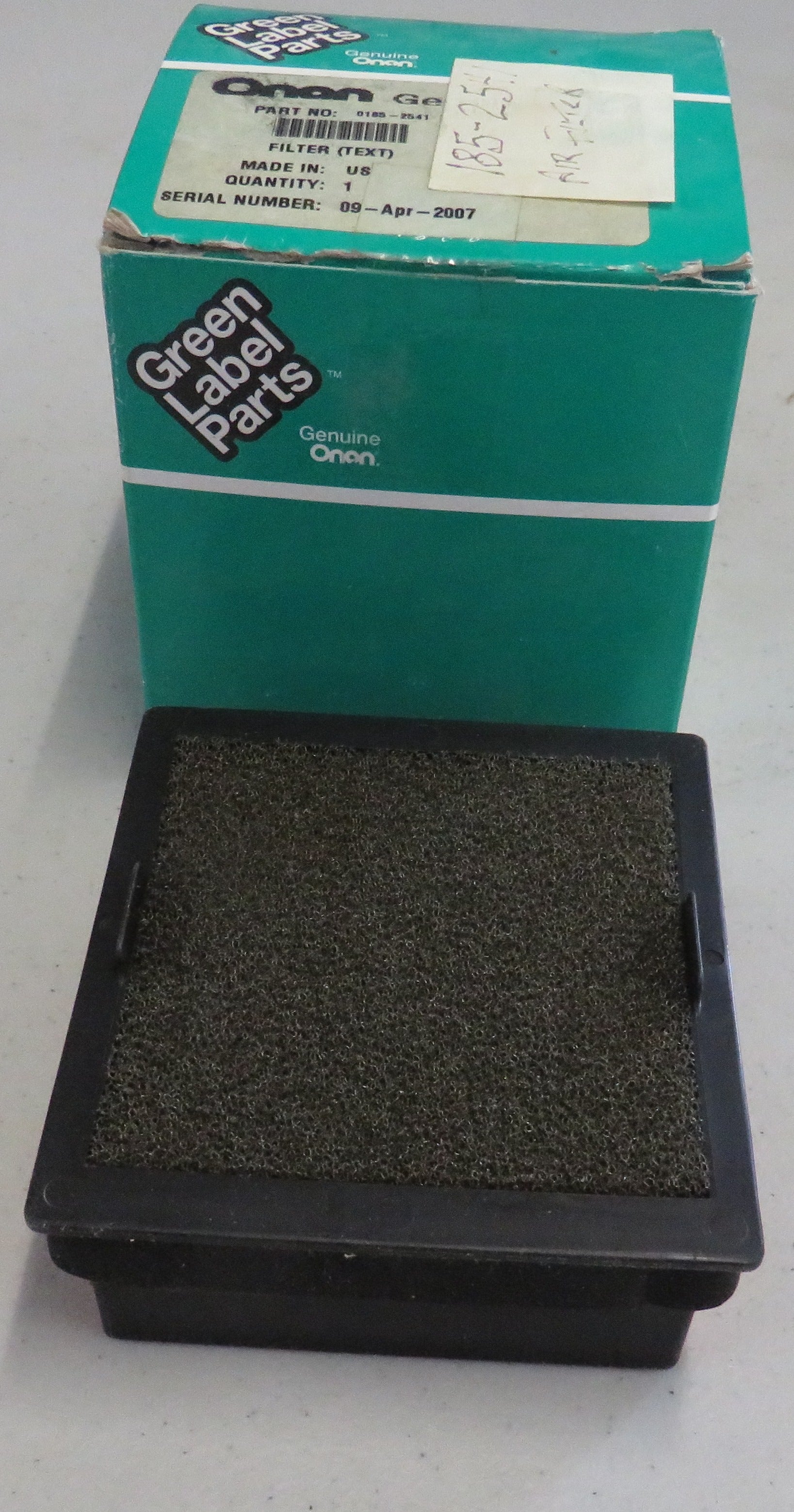 185-2541 Onan 185-2541 Air Filter Element 2/3/2026 THIS PART IS IN STOCK 2/3/2026