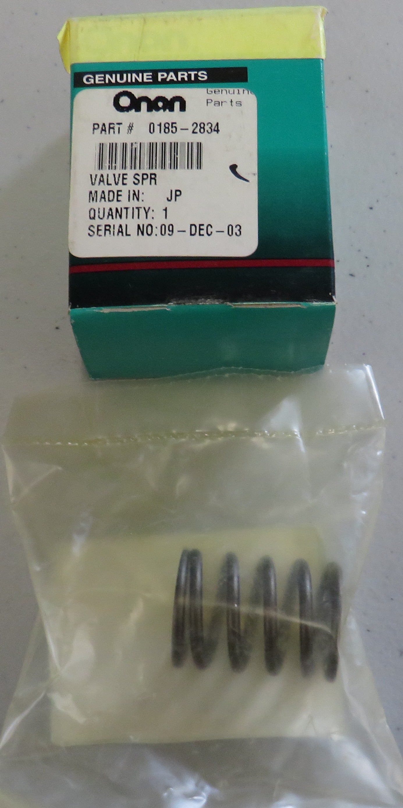 185-2834 Onan 185-2834 Valve Spring OBSOLETE NLA 1/23/2026 THIS PART IS IN STOCK 1/23/2026
