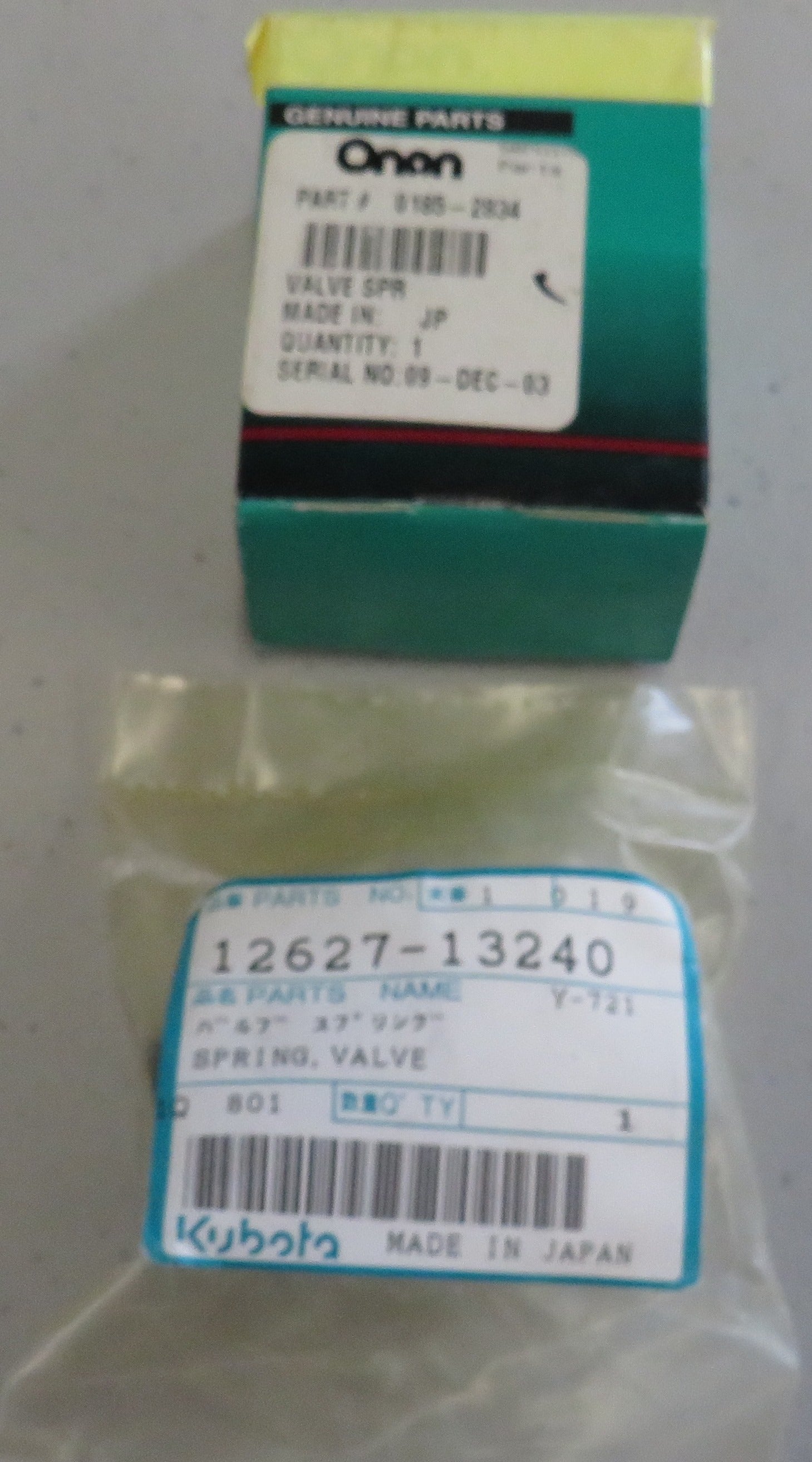 185-2834 Onan 185-2834 Valve Spring OBSOLETE NLA 1/23/2026 THIS PART IS IN STOCK 1/23/2026