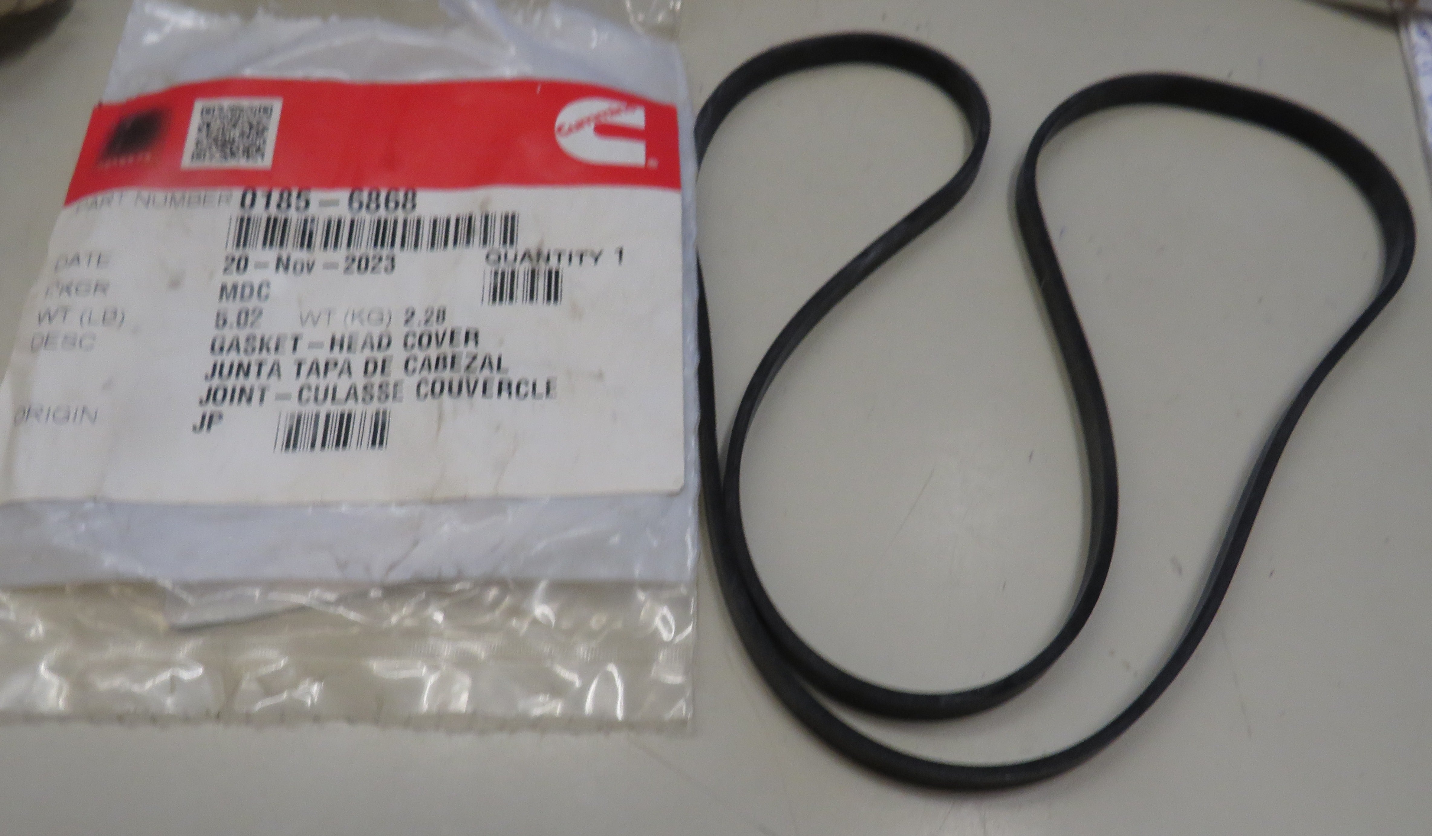 185-6868 Onan Head Cover Gasket 9/21/2026 THIS PART IS IN STOCK 9/21/2026