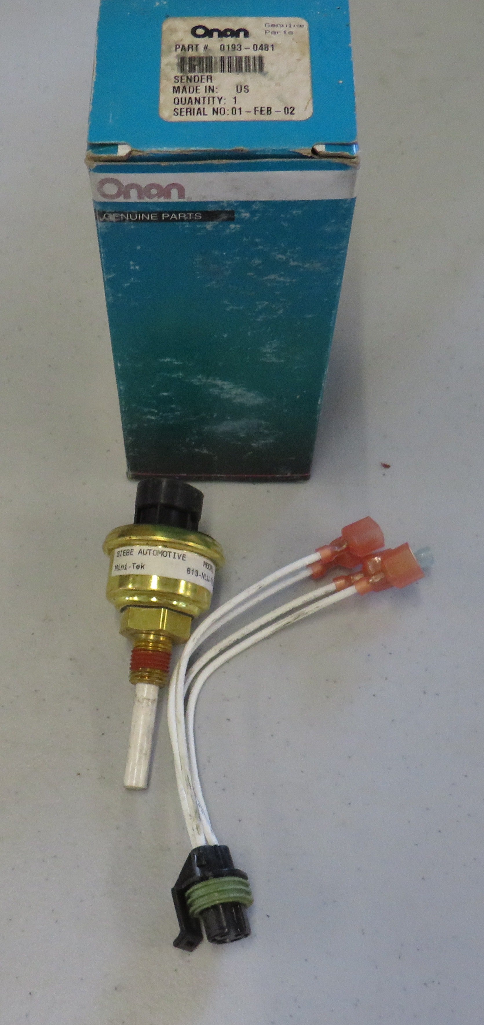 193-0481 Onan 193-0481 Low Coolant Sensor Level 2/24/2026 THIS PART IS IN STOCK 2/24/2026