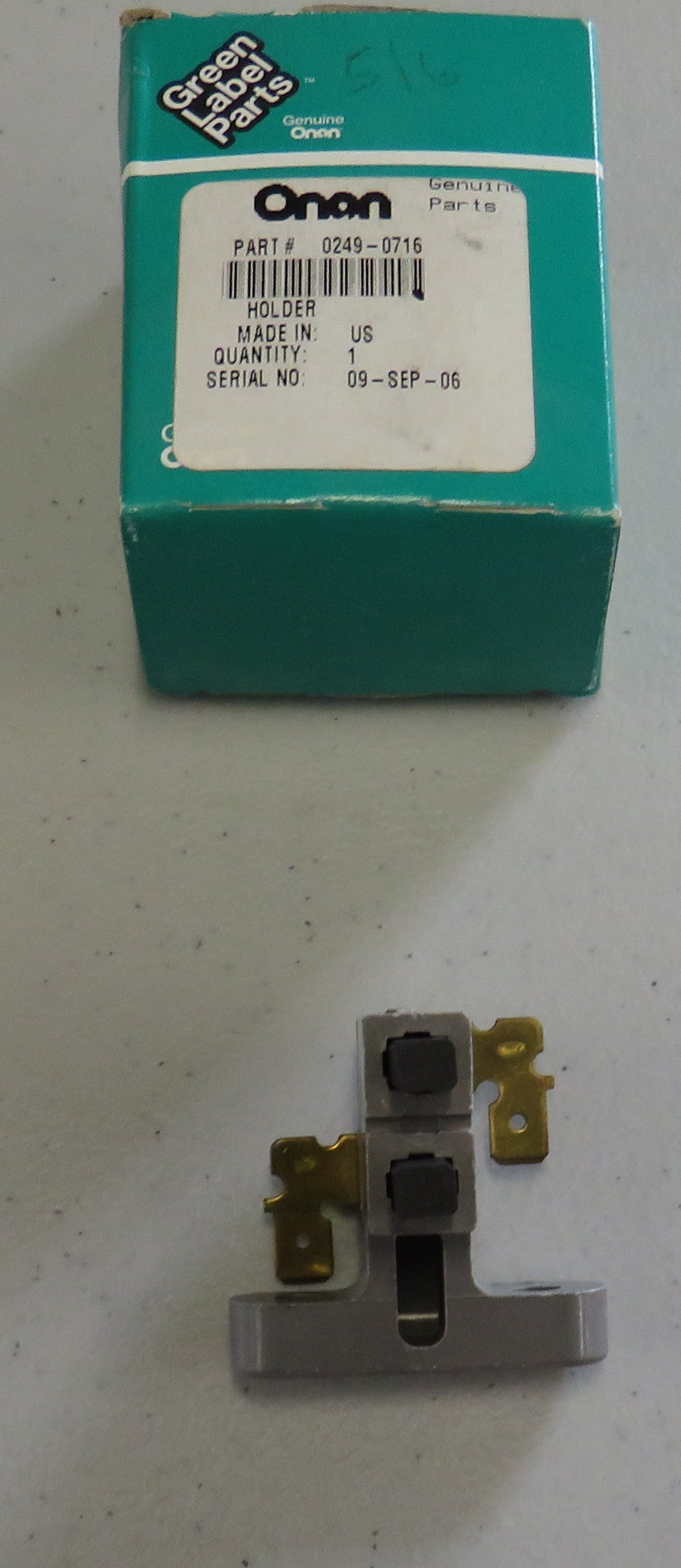 249-0716 Onan 249-0716 Brush Holder Assembly 1/23/2026 THIS PART IS IN STOCK 1/23/2026