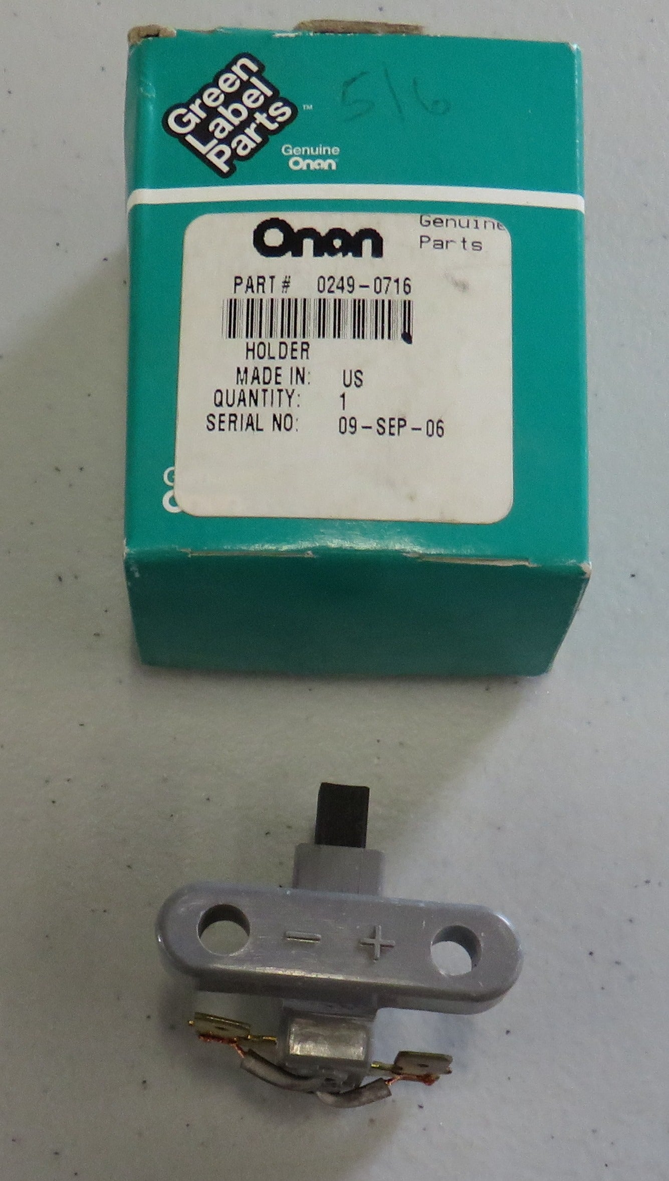 249-0716 Onan 249-0716 Brush Holder Assembly 1/23/2026 THIS PART IS IN STOCK 1/23/2026