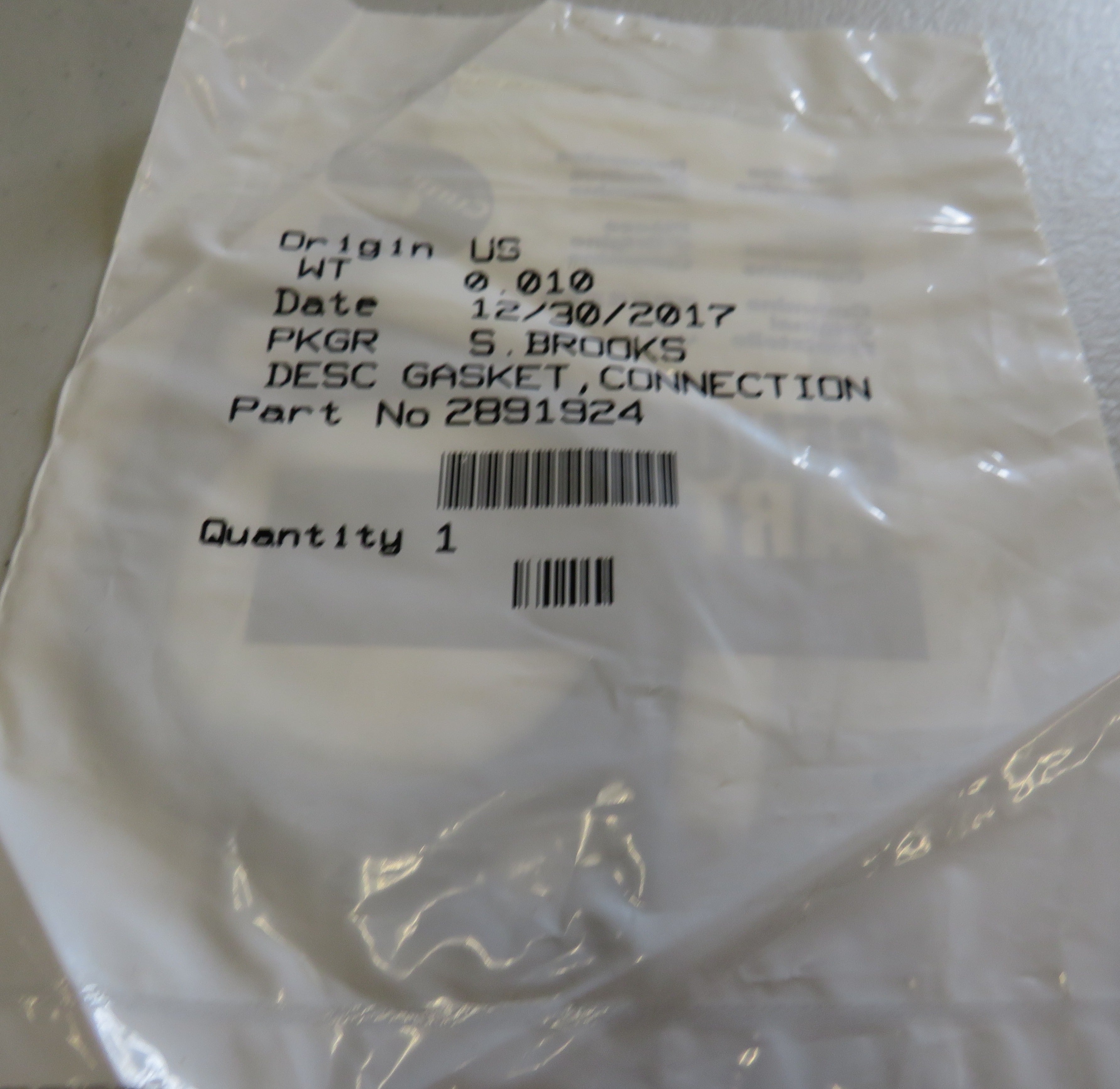 Onan 2891924 Cummins Water Header Cover Gasket 1/29/2026 THIS PART IS IN STOCK 1/29/2026