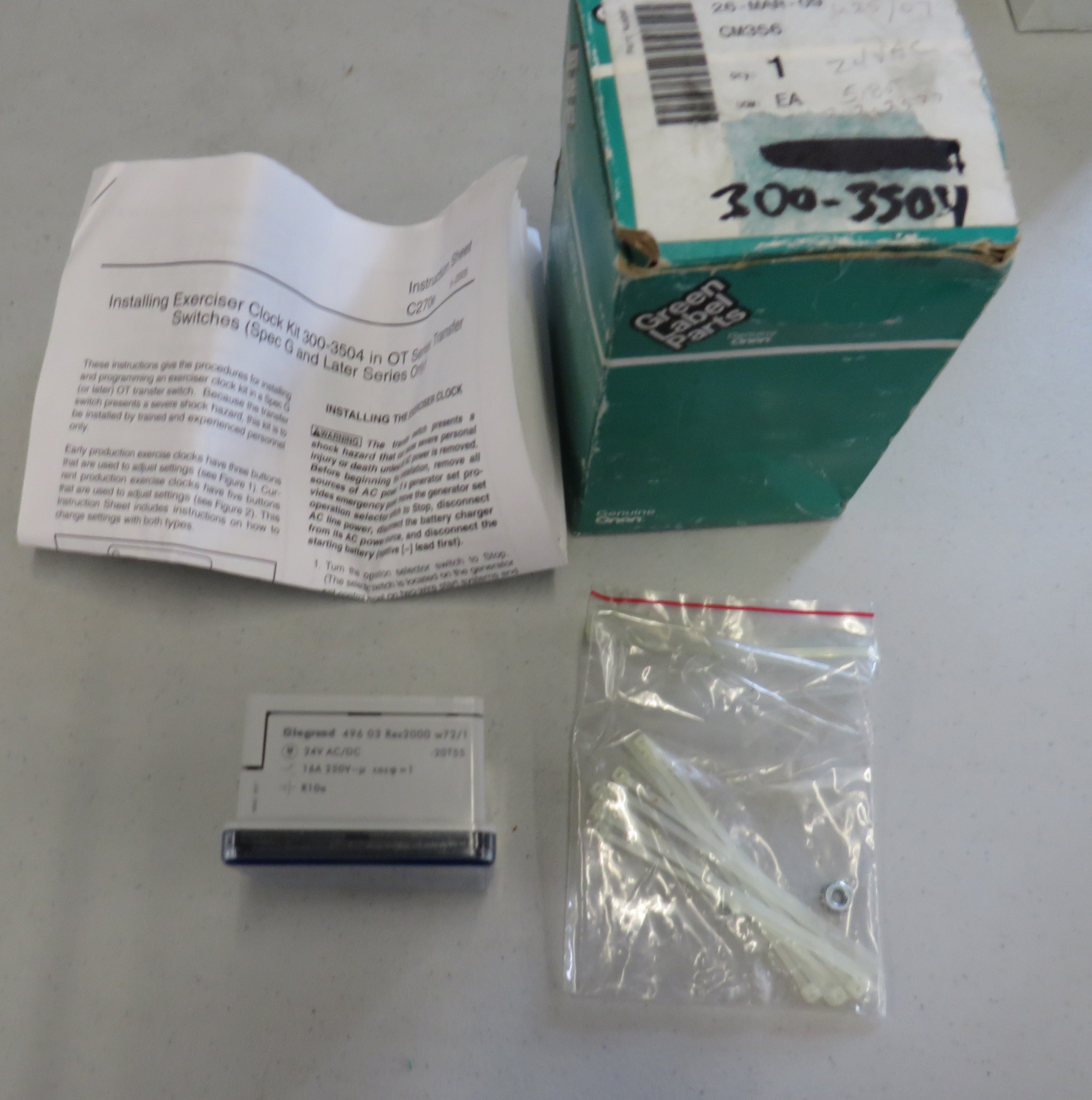 300-3504 Onan 300-3504 Clock Exerciser OT III Switch OBSOLETE 2/3/2026 THIS PART IS IN STOCK 2/3/2026