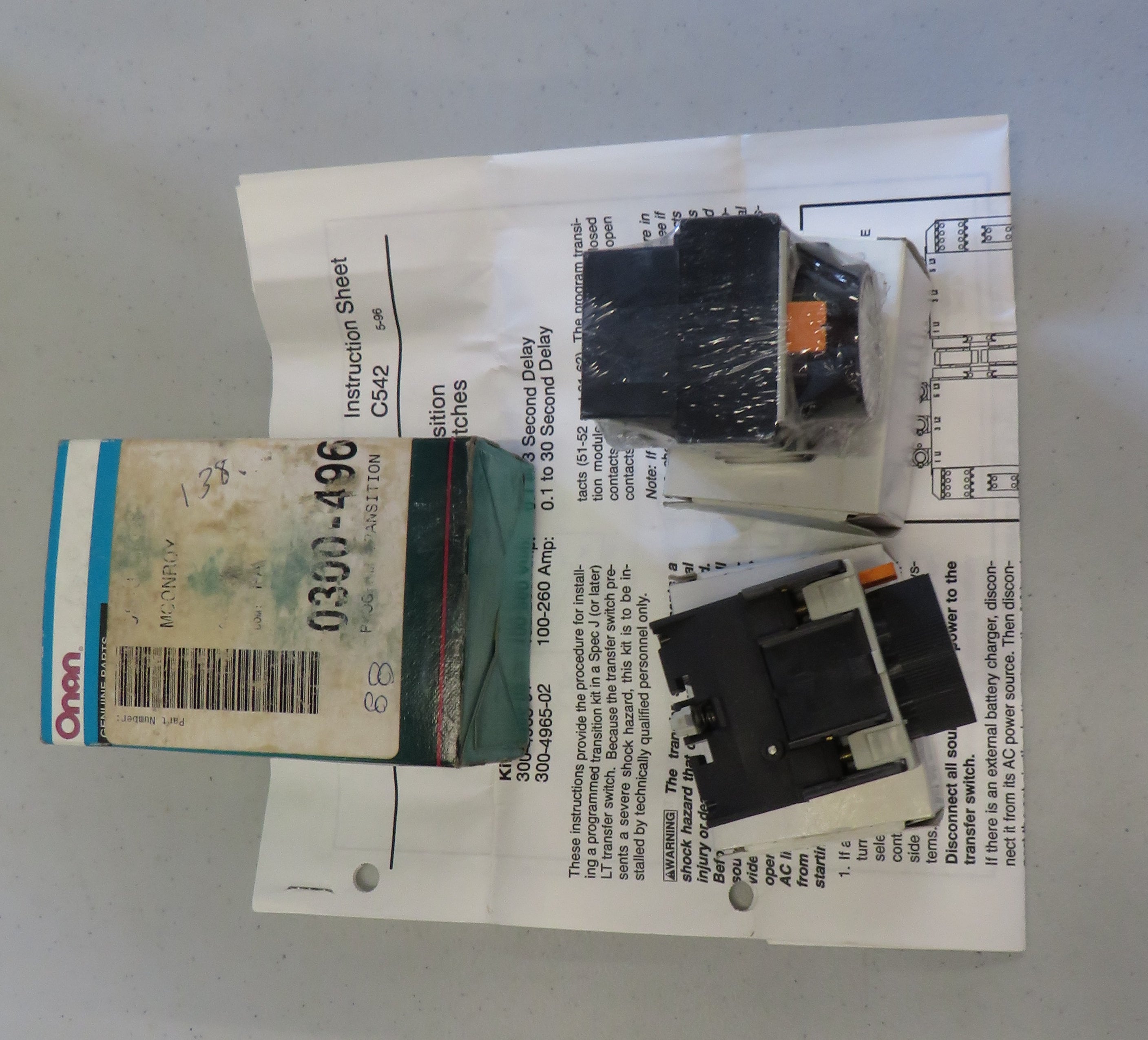 300-4965-02 Onan 300-4965-02 Program Transition Printed Circuit Board For LT Series (Spec J or Later) Transfer Switch 100-260 Amp 0.1 to 30 Second Delay  2/24/2026 THIS PART IS IN STOCK 2/24/2026