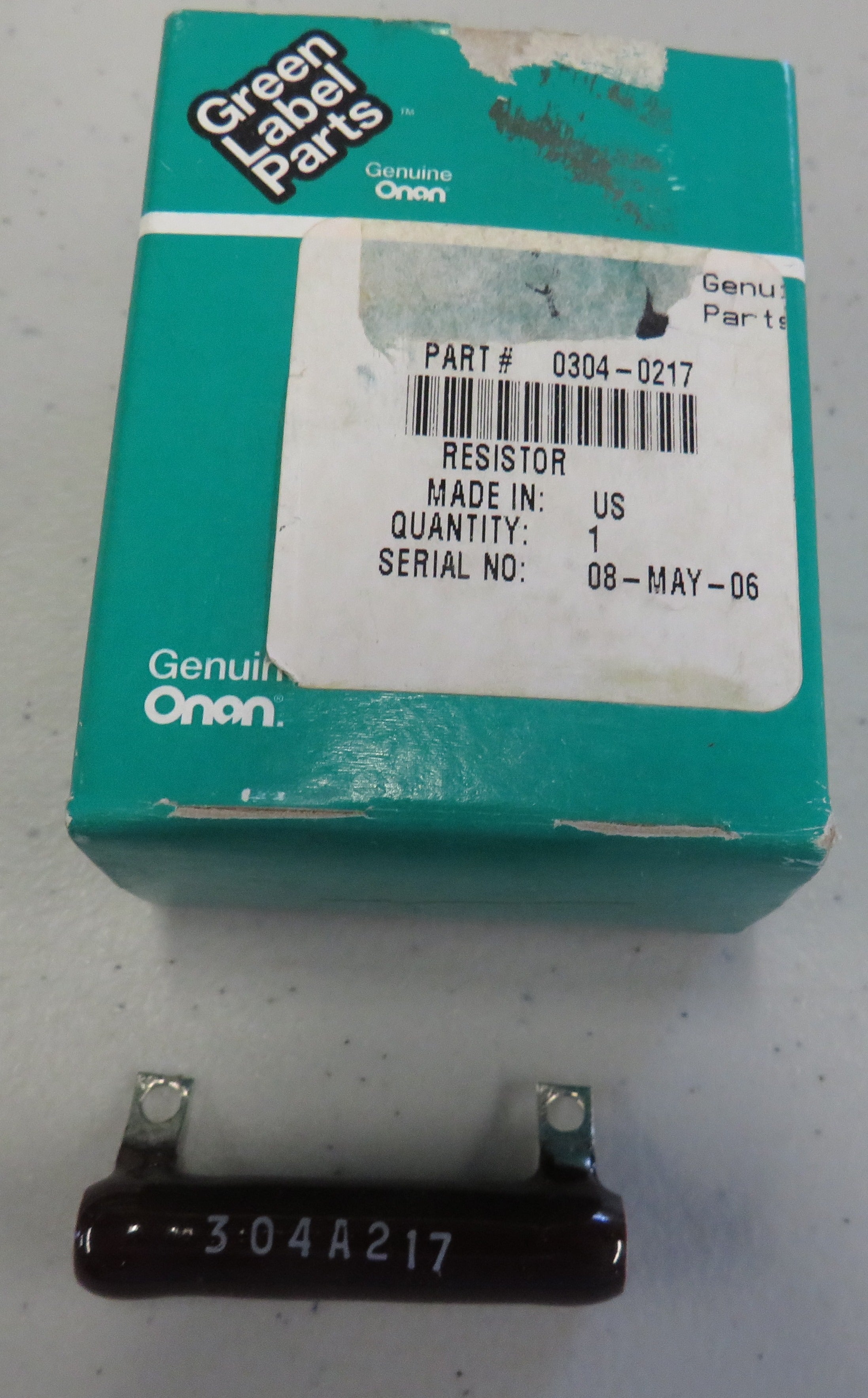 304-0217 Onan Fixed Resistor for RV and Industrial Generator Parts HDKAJ/HDKAK/HDKAT (Spec A-H & Spec A-E) 1/30/2026 THIS PART IS IN STOCK as of 1/30/2026
