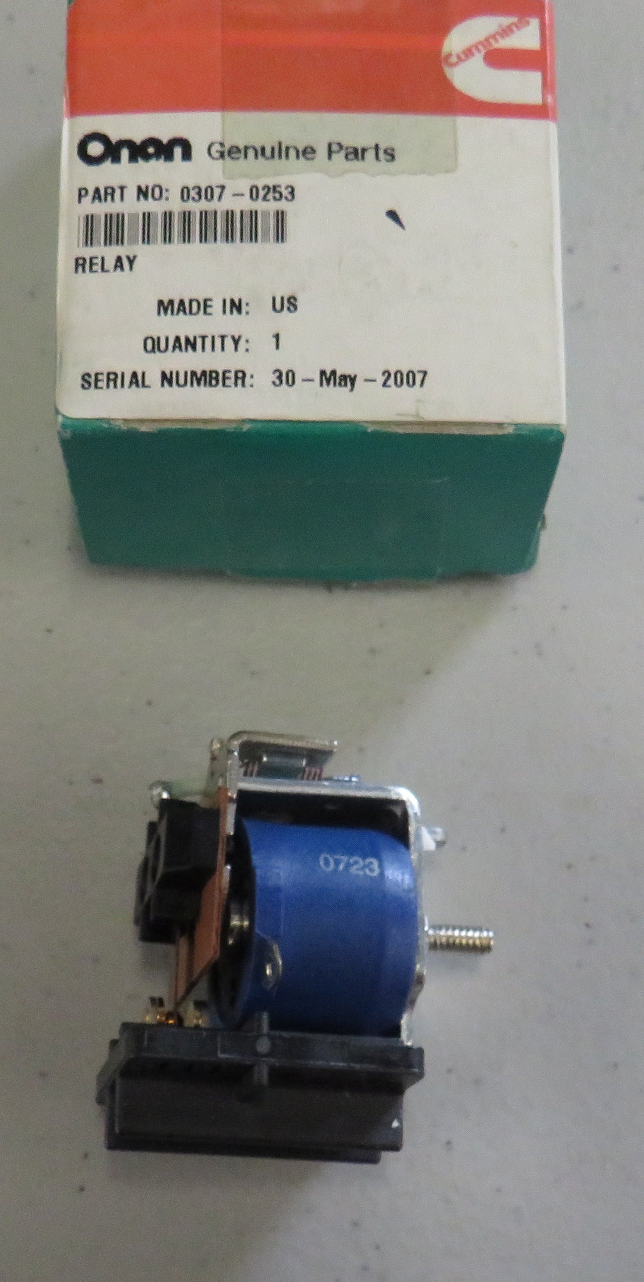 307-0253 Onan Relay (OBSOLETE) for 10 CCK & CCKB Genset (Spec A-E) 1/23/2026 THIS PART IS IN STOCK as of 1/23/2026