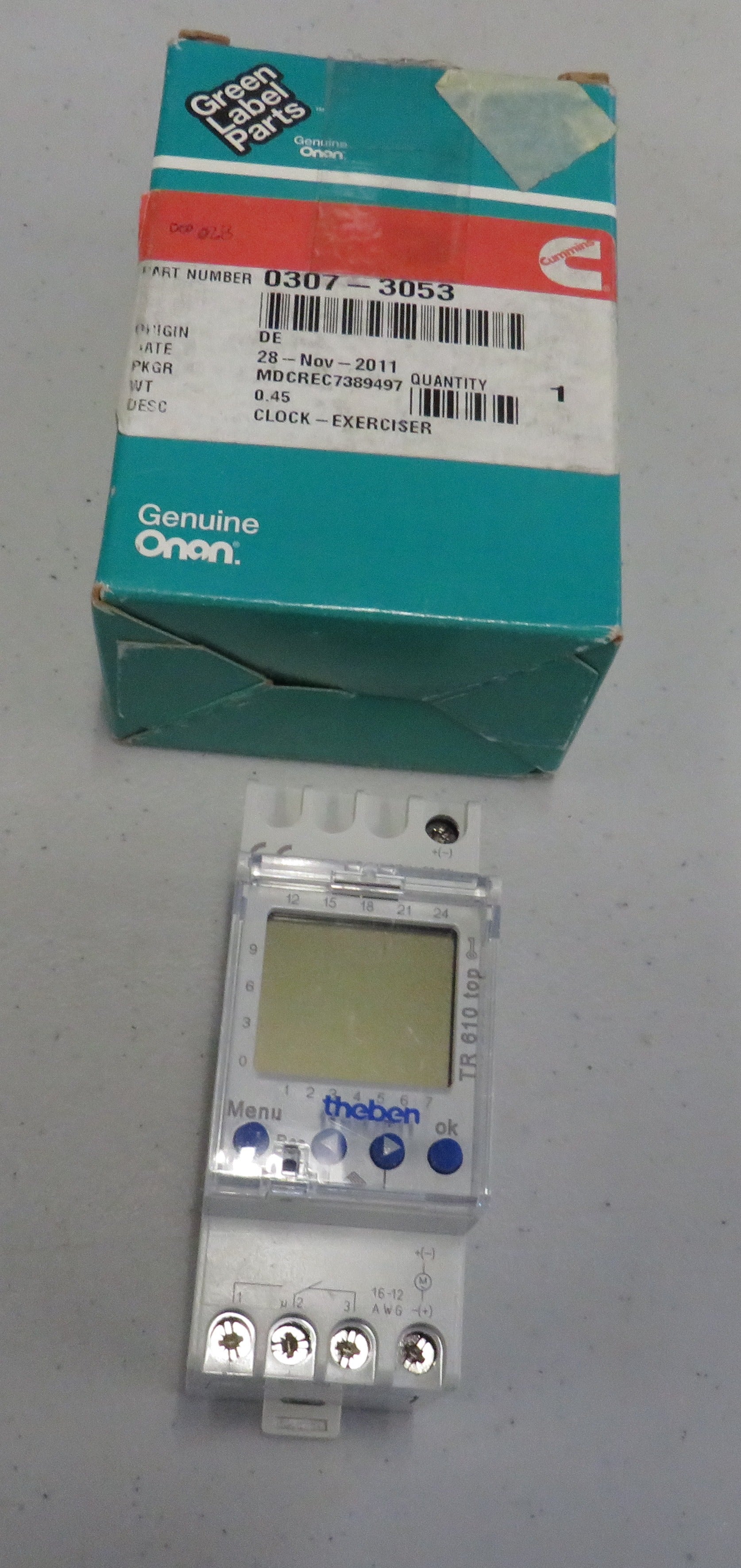 307-3053 Onan 307-3053 Clock Exerciser (A049B864) 1/30/2026 THIS PART IS IN STOCK 1/30/2026
