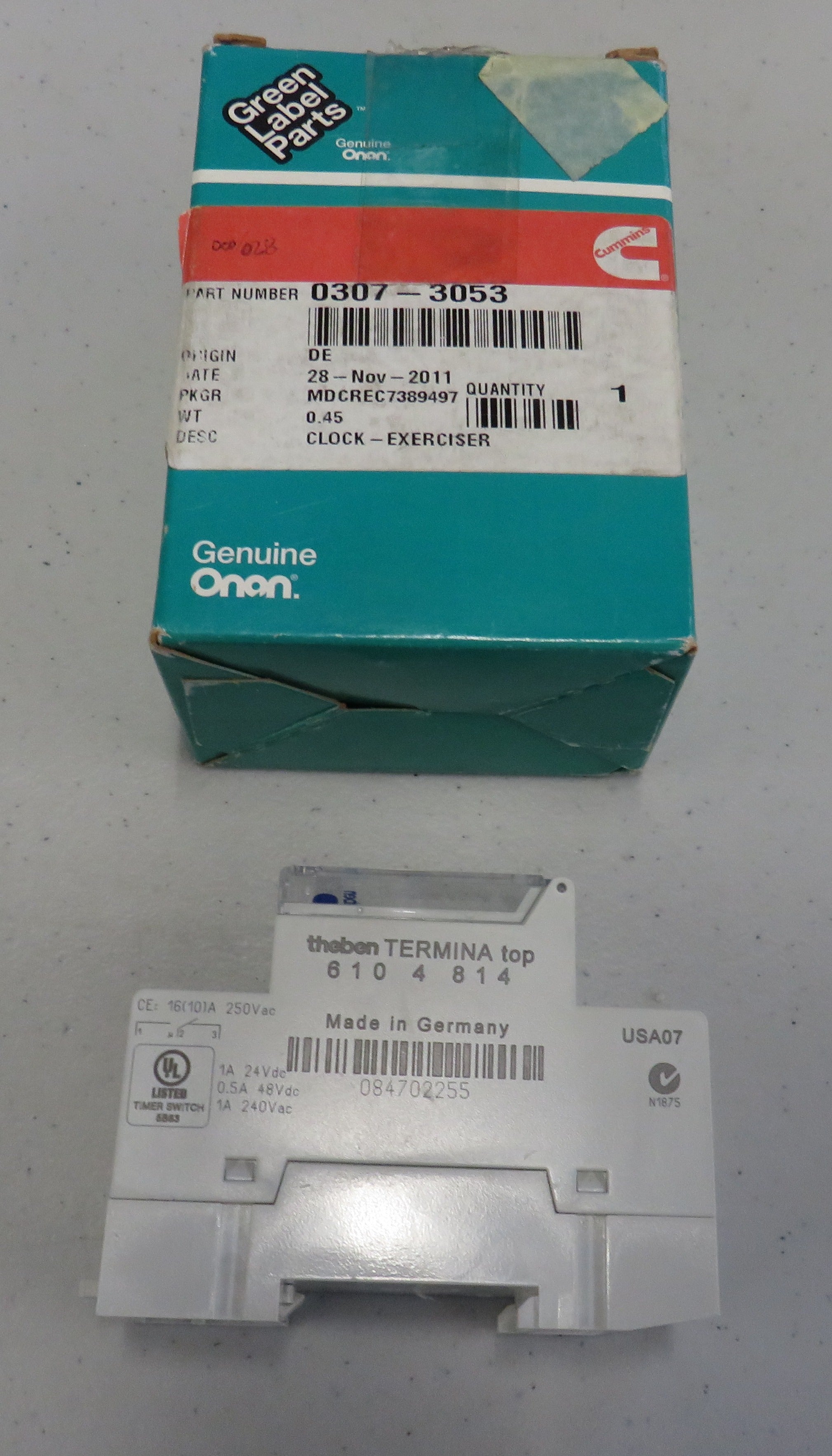 307-3053 Onan 307-3053 Clock Exerciser (A049B864) 1/30/2026 THIS PART IS IN STOCK 1/30/2026