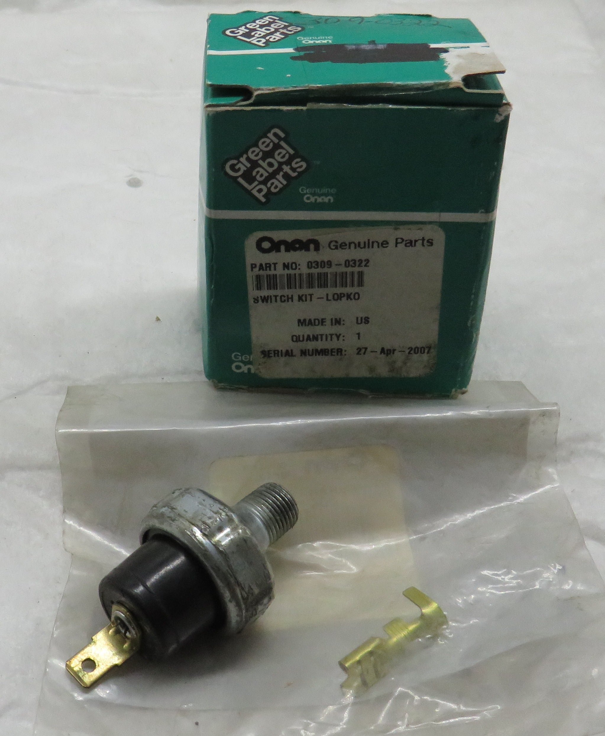 309-0322 Onan Oil Pressure Switch 