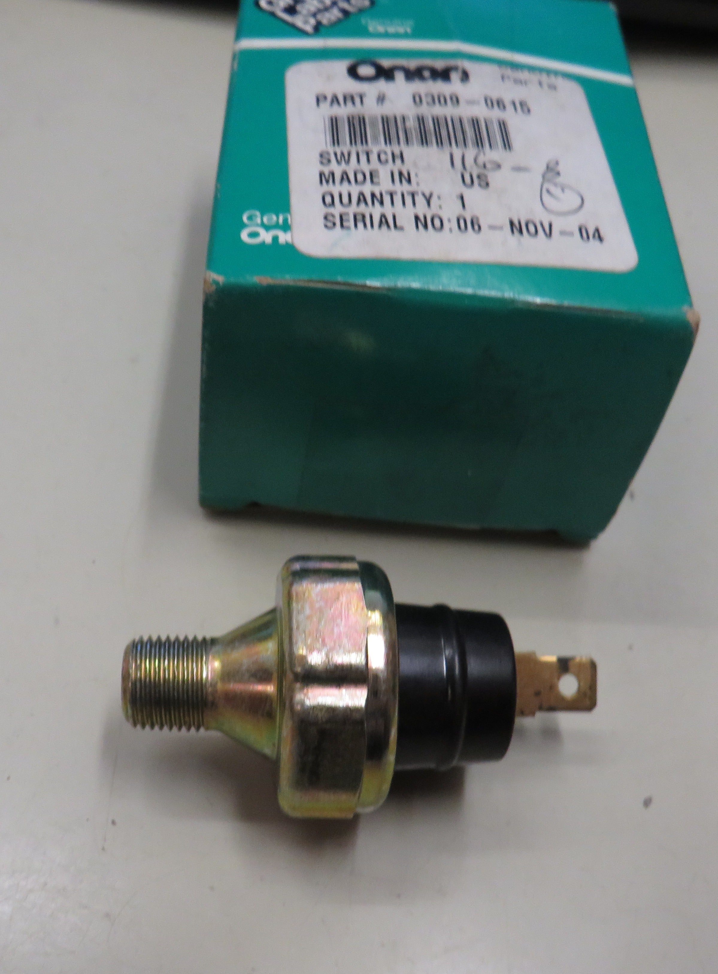 309-0615 Onan 309-0615 Pressure Switch For NHM Spec B & After OBSOLETE 2/24/2026 THIS PART IS IN STOCK 2/24/2026