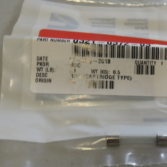 321-0372-03 Onan 321-0372-03 Fuse (Cartridge Type) 1/29/2026 THIS PART IS IN STOCK 1/29/2026