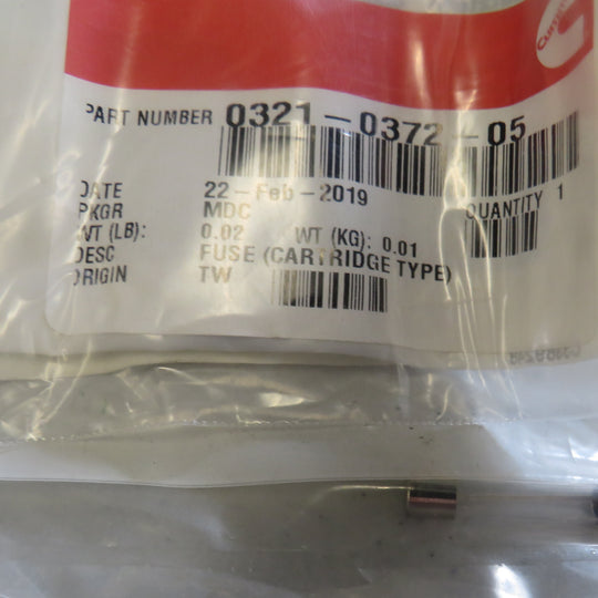 321-0372-05 Onan 321-0372-05 Fuse (Cartridge Type) 1/29/2026 THIS PART IS IN STOCK 1/29/2026