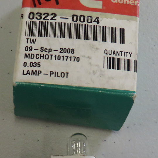 322-0004 Onan 322-0004 Pilot Indicator Lamp (Bulb) 1/23/2026 THIS PART IS IN STOCK 1/23/2026