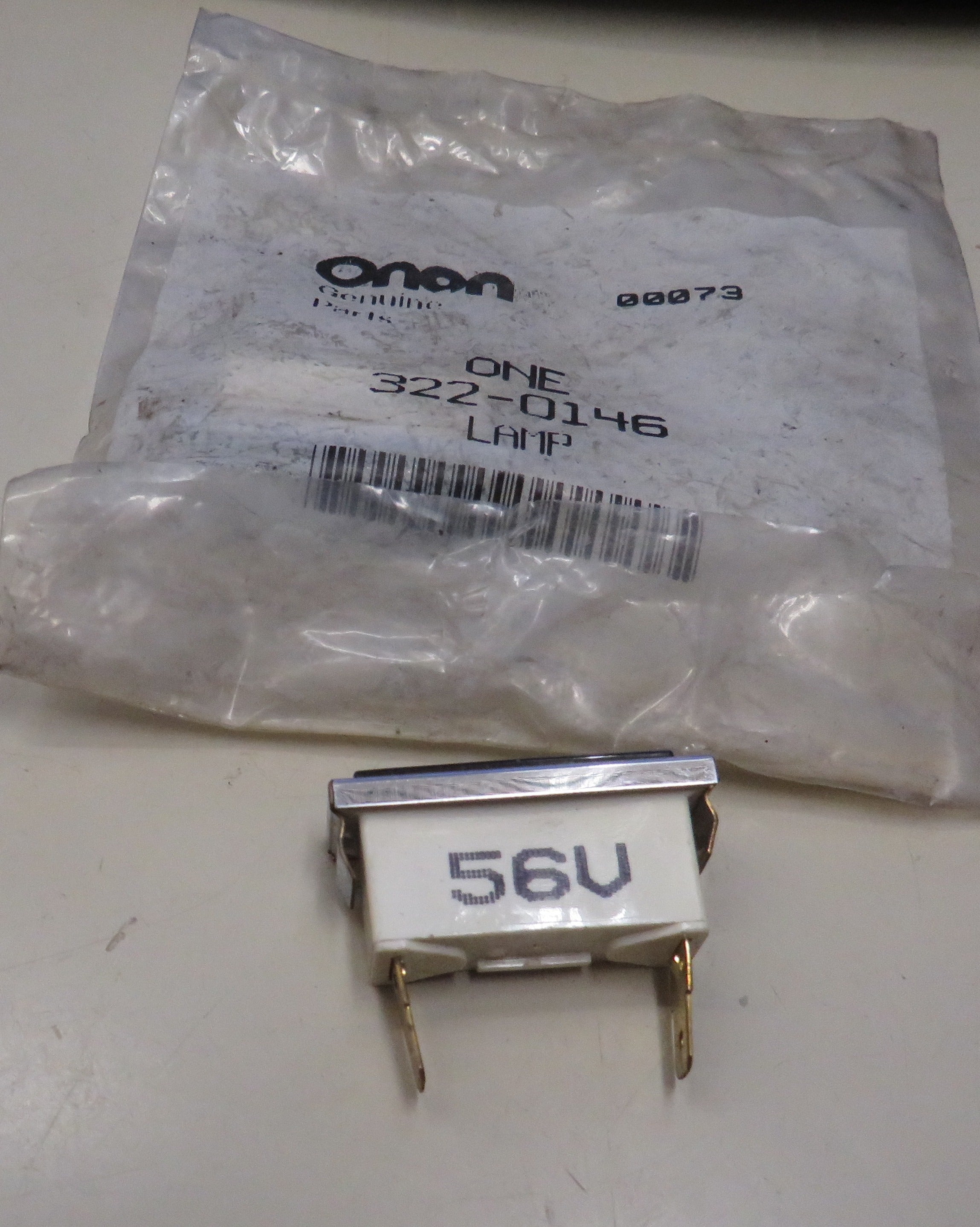 322-0146 Onan 56V Lamp, Indicator Switch- Normal -Panel Combinations 2,4,6,8,10,12,14,16,18 For OT 225 Amp Transfer Switch 4/15/2026 THIS PART IS IN STOCK 4/15/2026