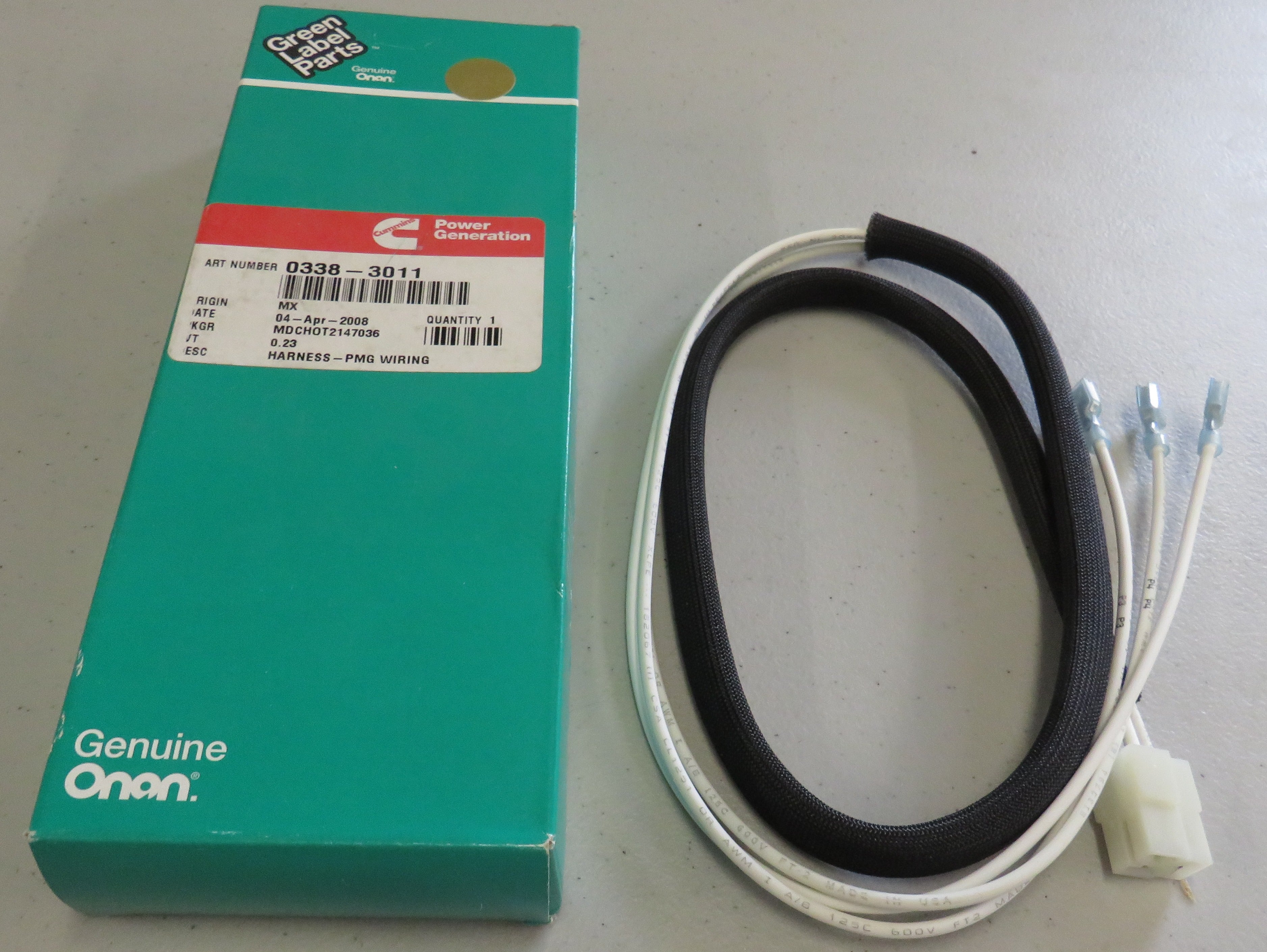 338-3011 Onan 338-3011 Permanent Magnet Generator PMG Wiring Harness 1/23/2026 THIS PART IS IN STOCK 1/23/2026
