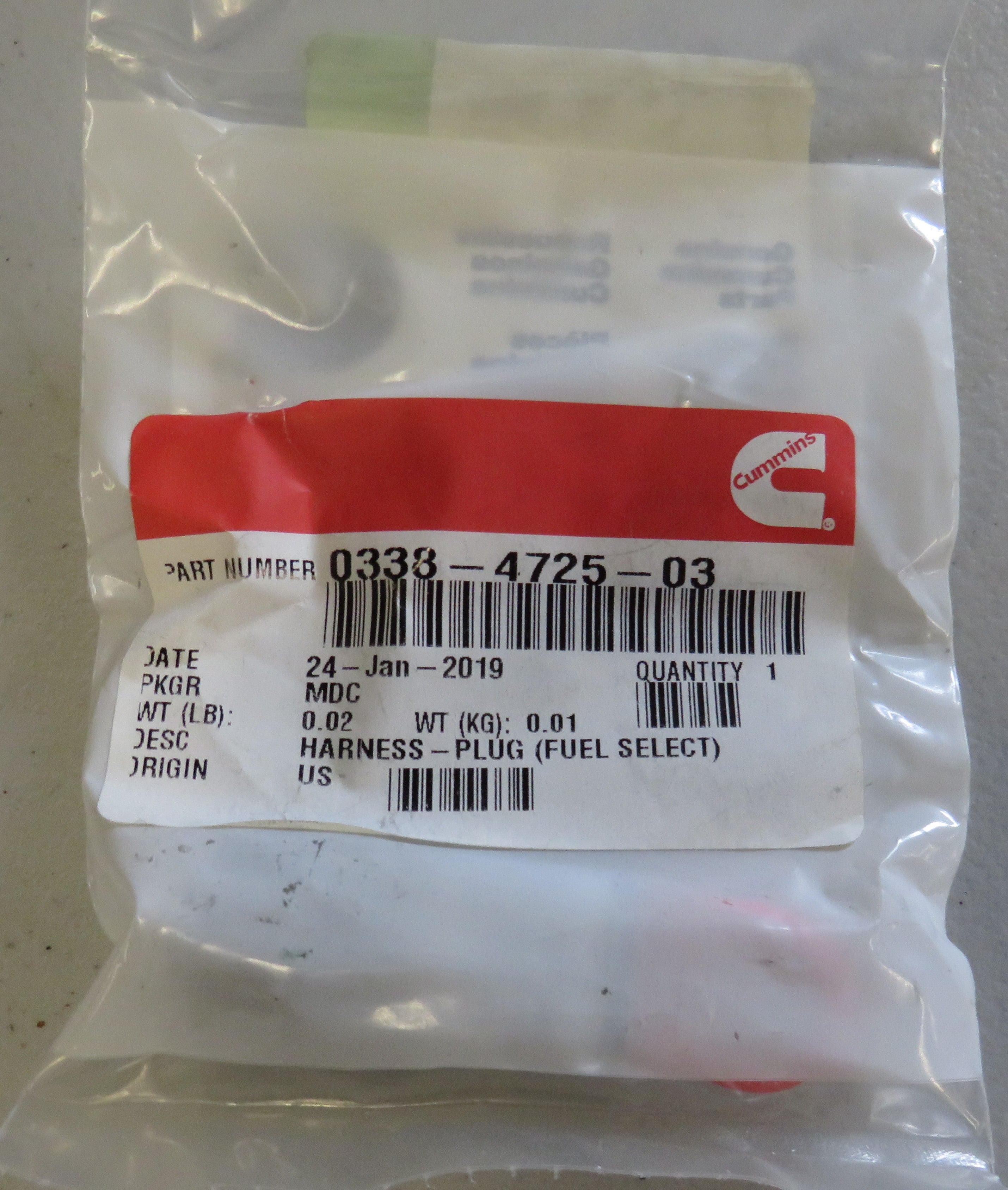 338-4725-03 Onan 338-4725-03 Harness Fuel Select Plug 4/13/2026 THIS PART IS IN STOCK 4/13/2026