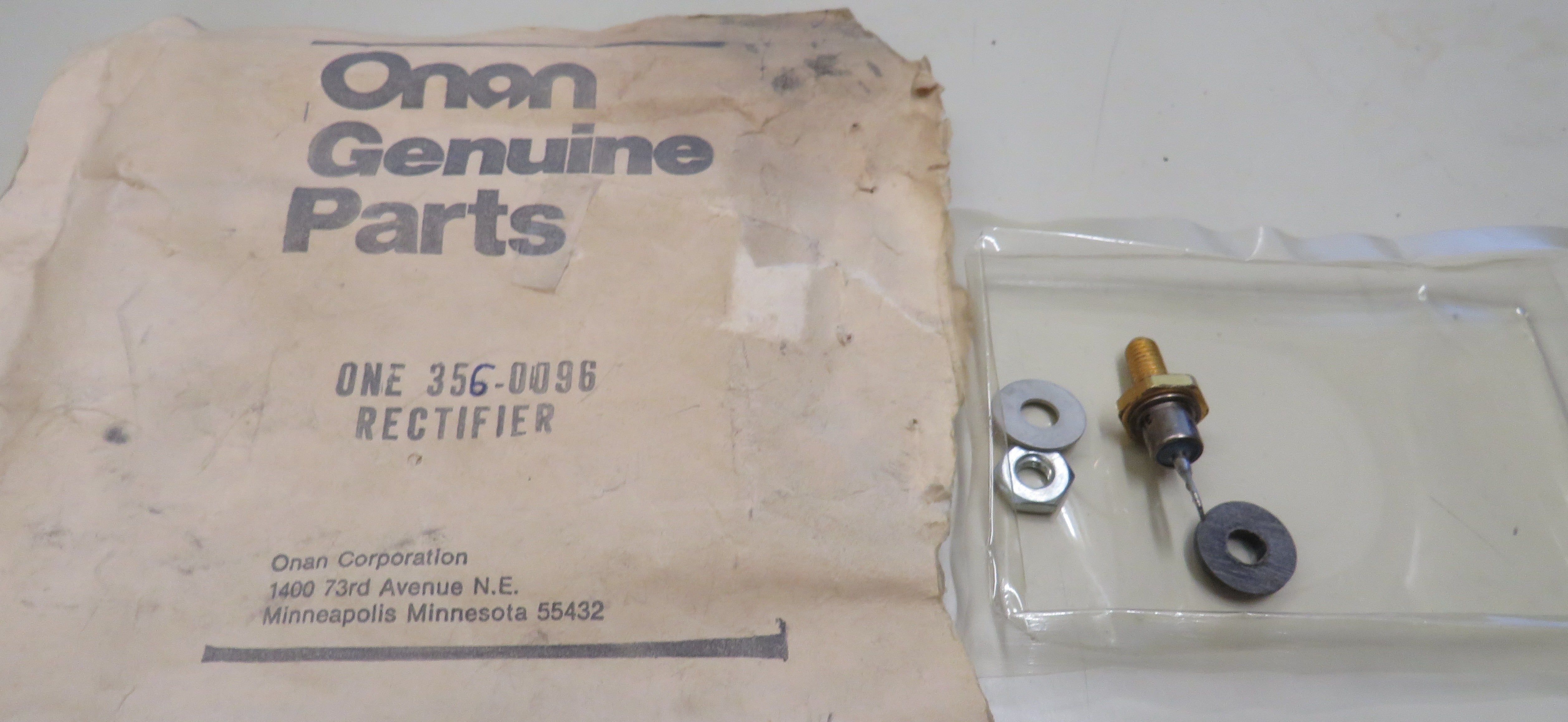 356-0096 Onan Rectifier OBSOLETE 2/8/2024 THIS PART IS IN STOCK as of 2/8/2024