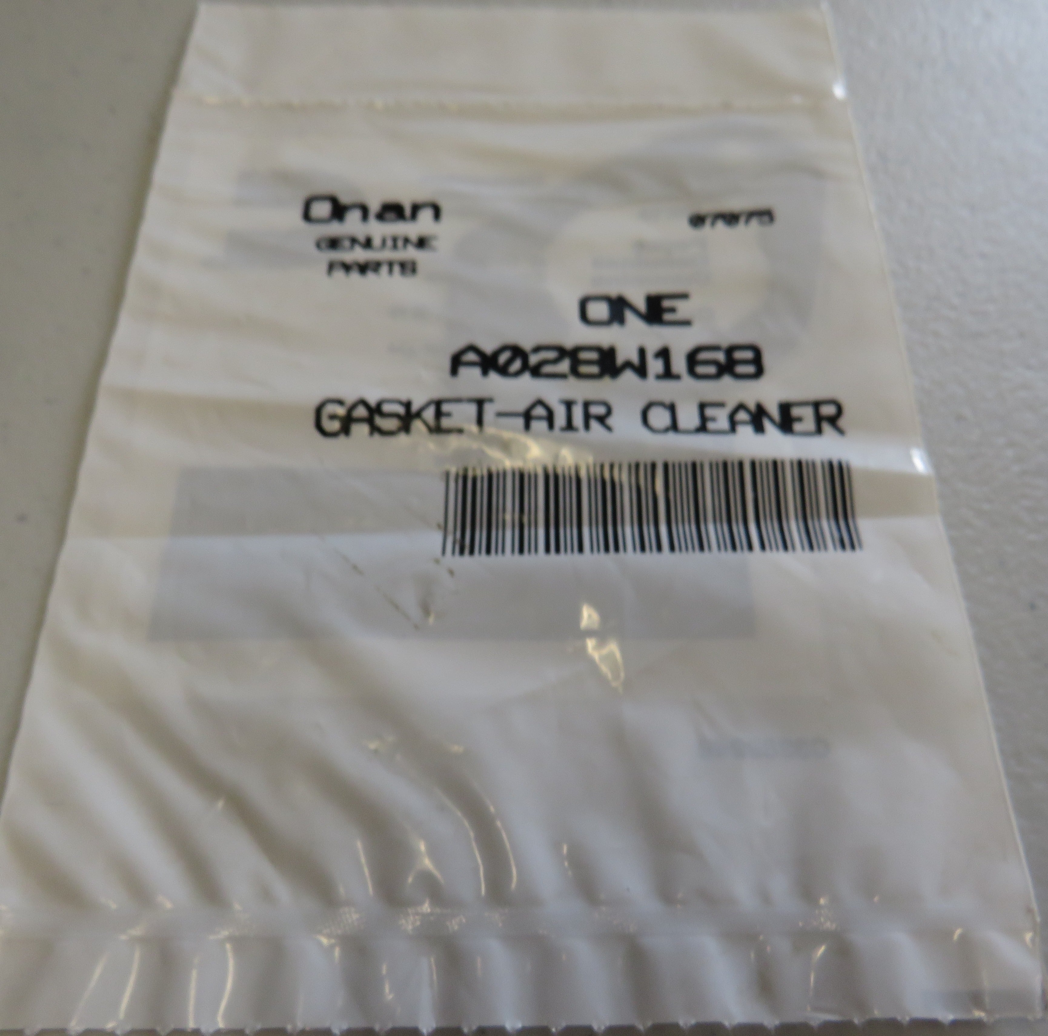 A028W168 Onan A028W168 Air Cleaner Gasket 1/29/2026 THIS PART IS IN STOCK 1/29/2026