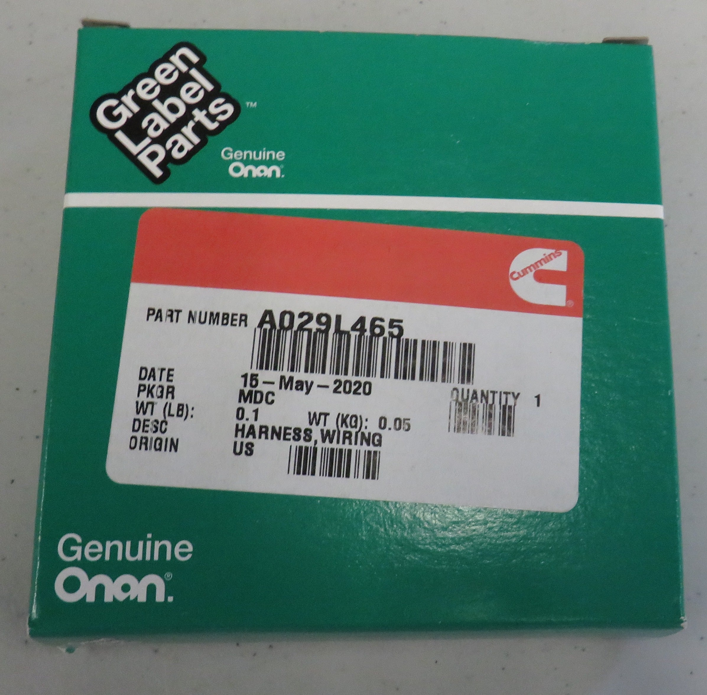 A029L465 Cummins A029L465 Coolant Level Sender Wiring Harness 2/6/2026 THIS PART IS IN STOCK 2/6/2026