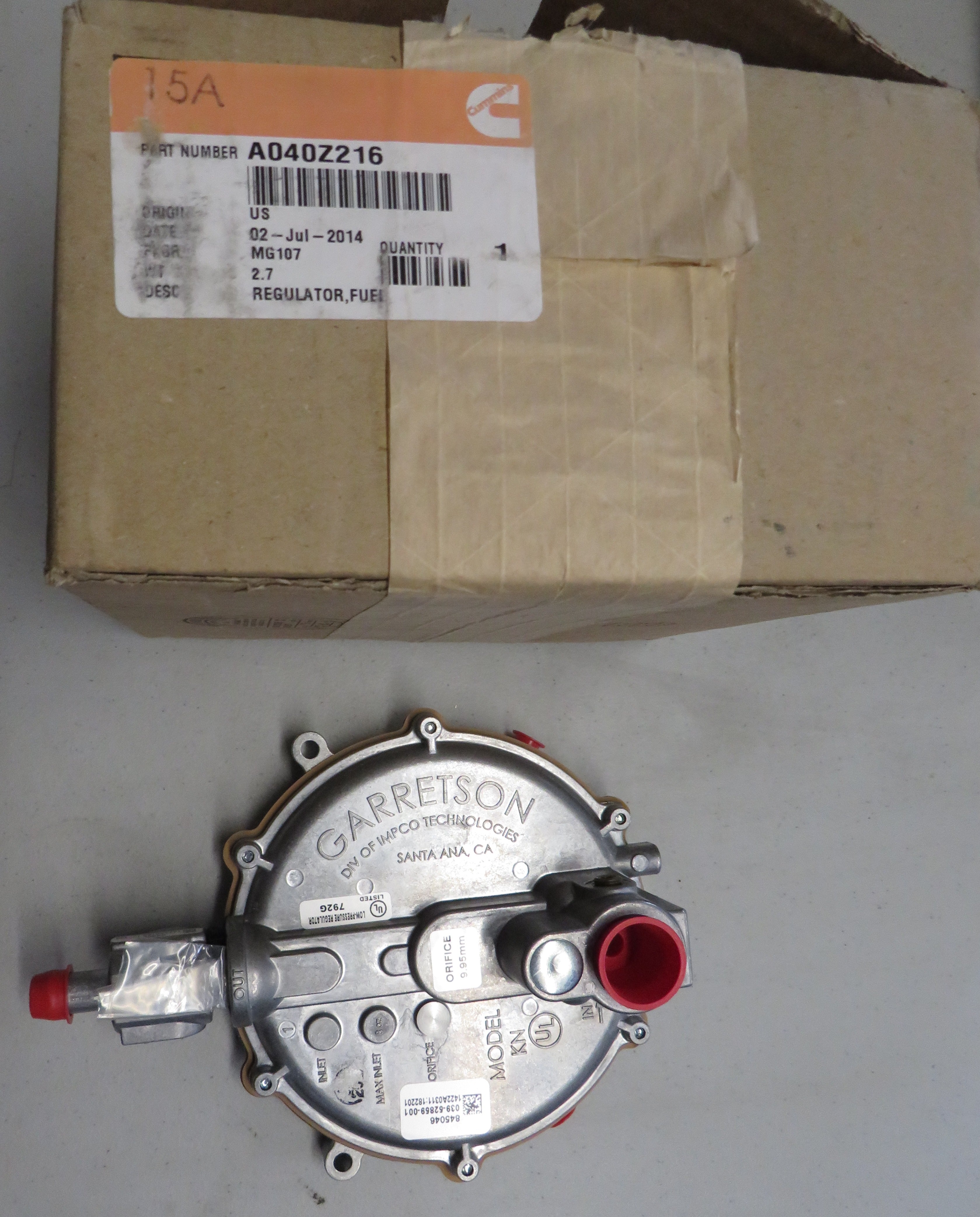 A040Z216 Cummins Onan A040Z216 Fuel Regulator OBSOLETE 2/3/2026 THIS PART IS IN STOCK 2/3/2026