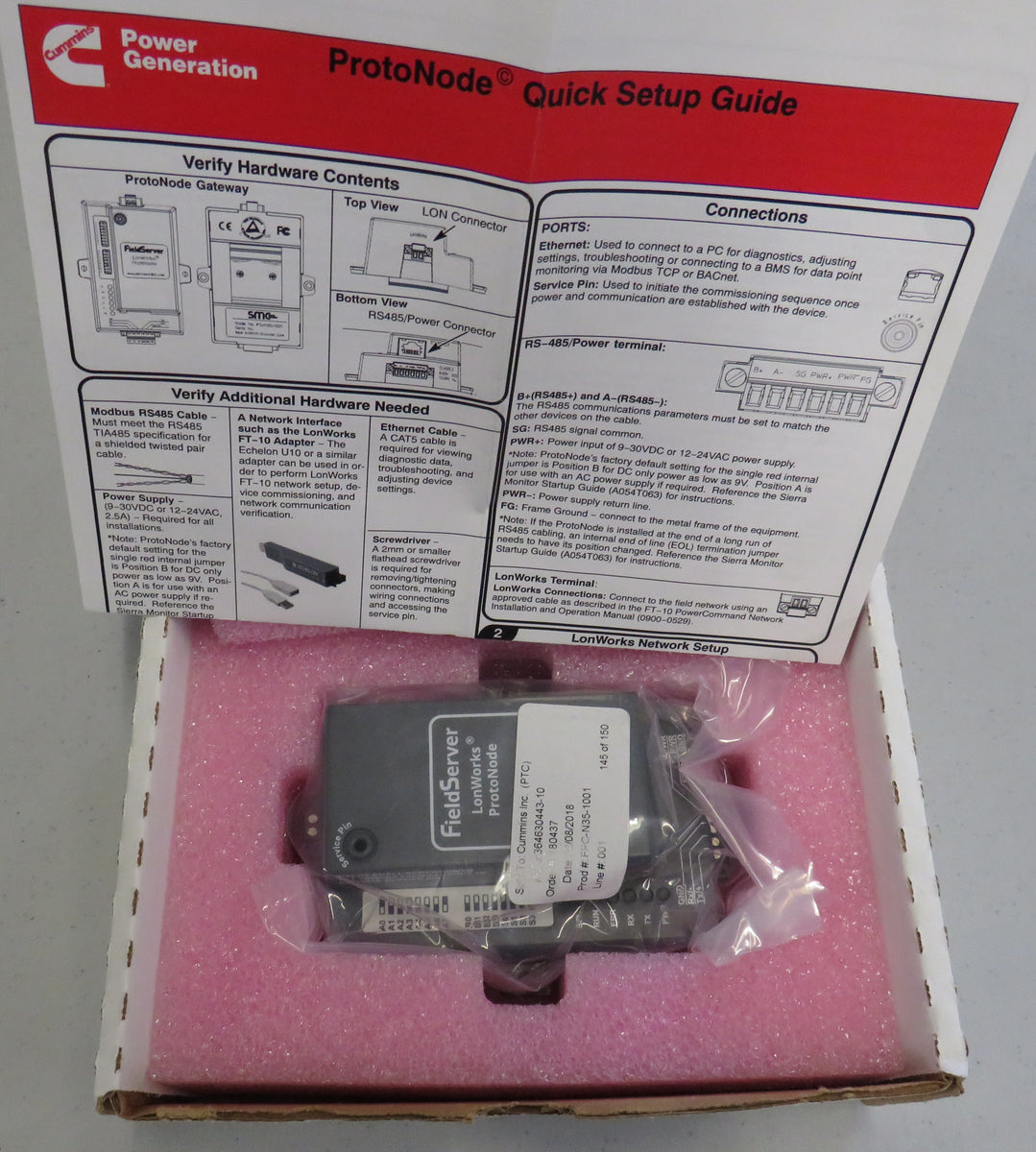 Onan A054V134 Power Command Network Control Gateway Module OBSOLETE (S ...