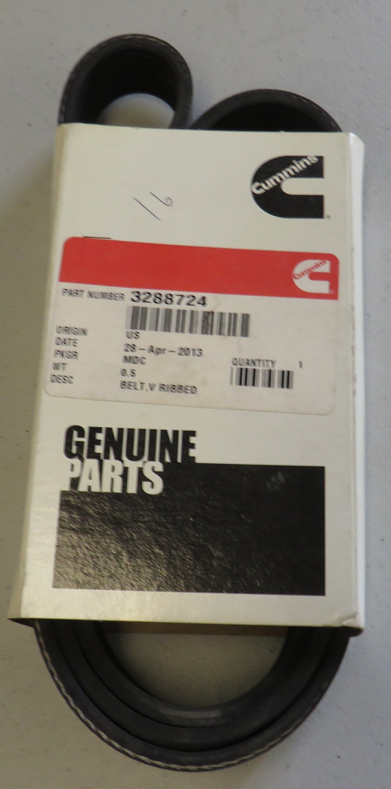3288724 Cummins 3288724 Ribbed V-Belt 2/5/2026 THIS PART IS IN STOCK 2/5/2026