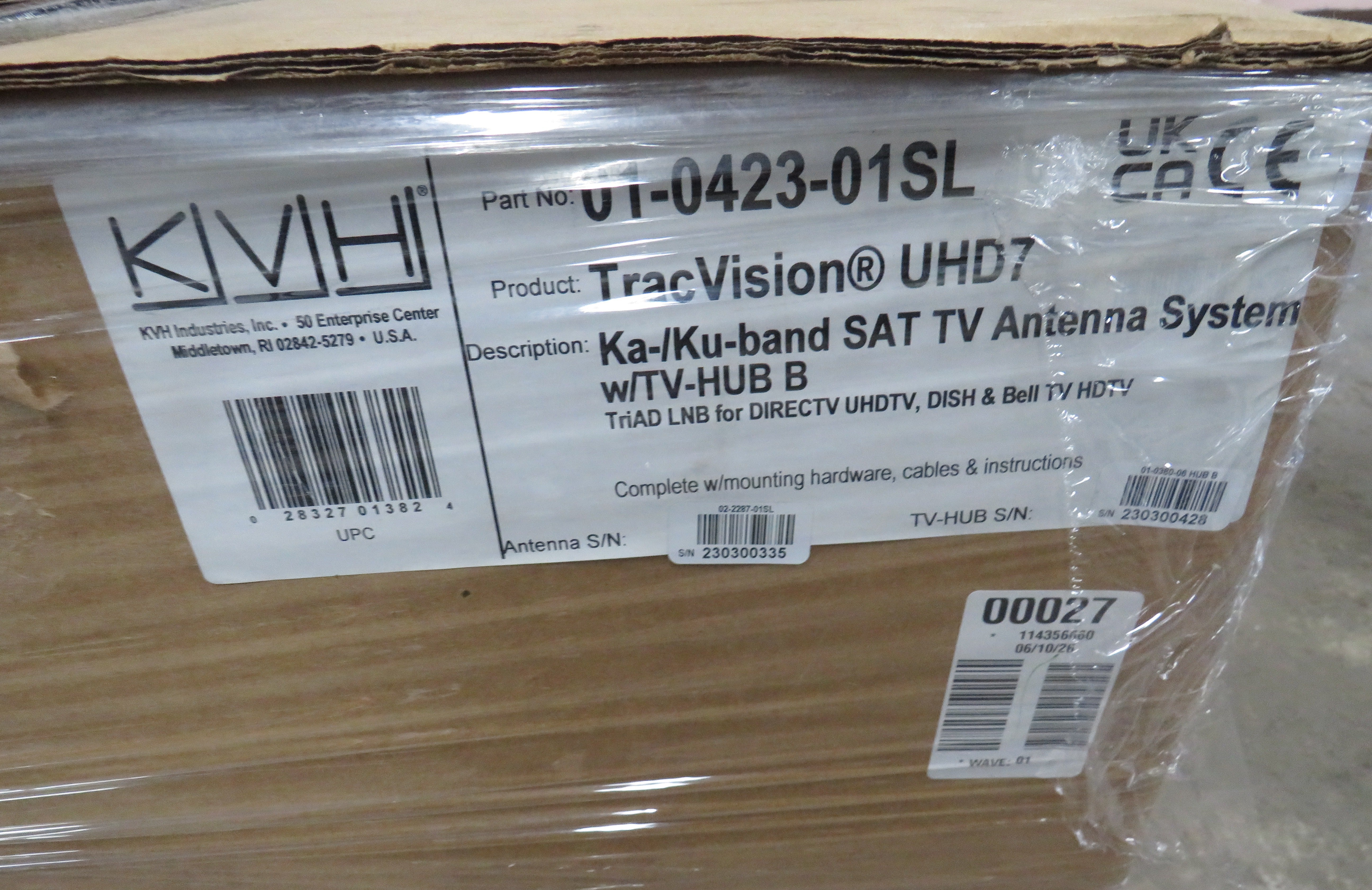 TracVision UHD7 01-0423-01SL Free Freight to Contential United States of America ONLY 9/29/2026 THIS ITEM IS IN STOCK 9/29/2026
