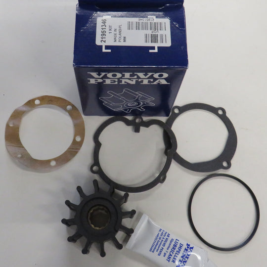 Volvo Penta 24715100 supersedes 21951346, 3862281, 3856039, 877400 Impeller Kit for Belt Driven Pump 6/1/2026 THIS PART IS IN STOCK as of 6/1/2026