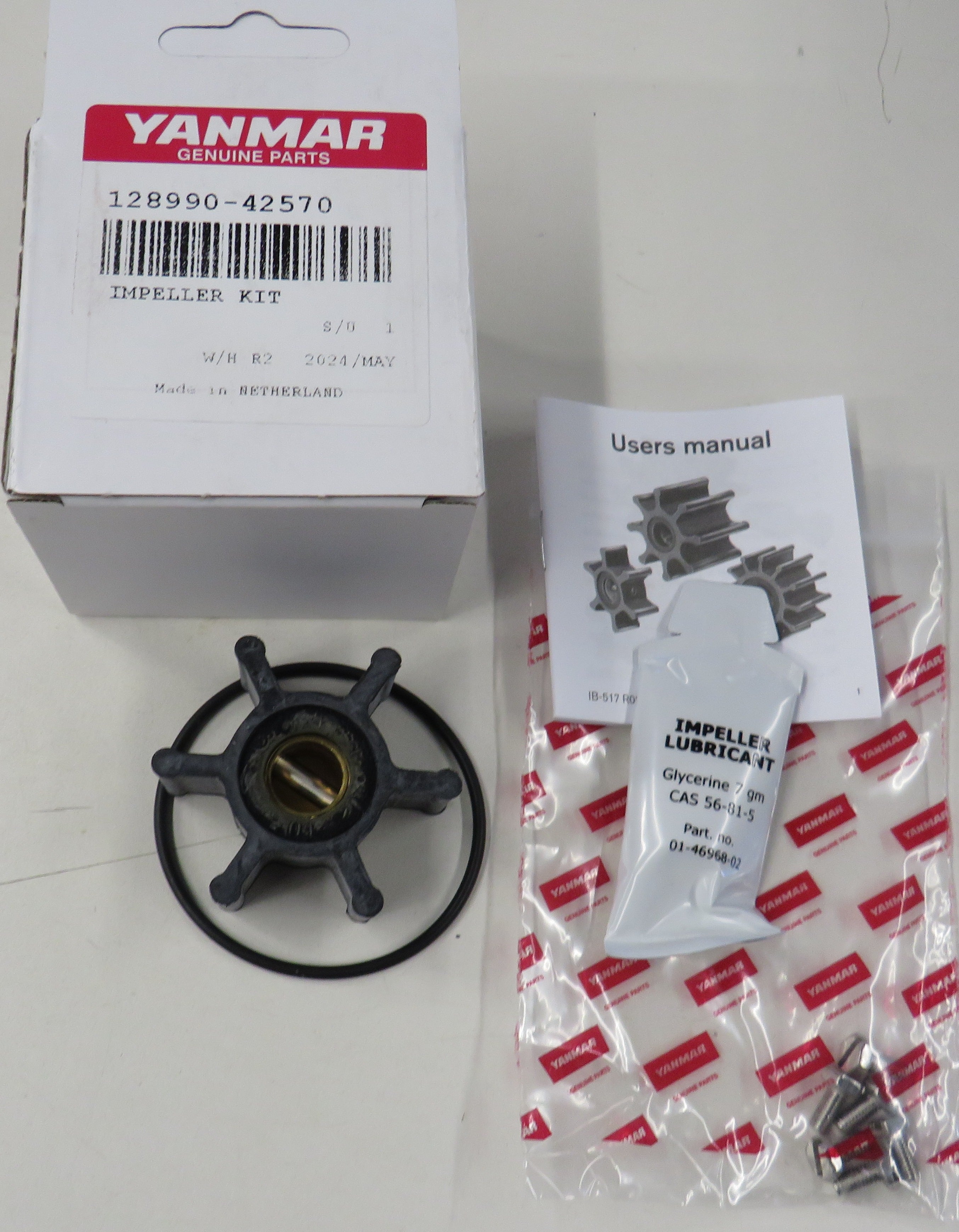 Yanmar 128990-42570 Impeller Kit YM Series 10/18/2025 THIS PART IS IN STOCK 10/18/2025