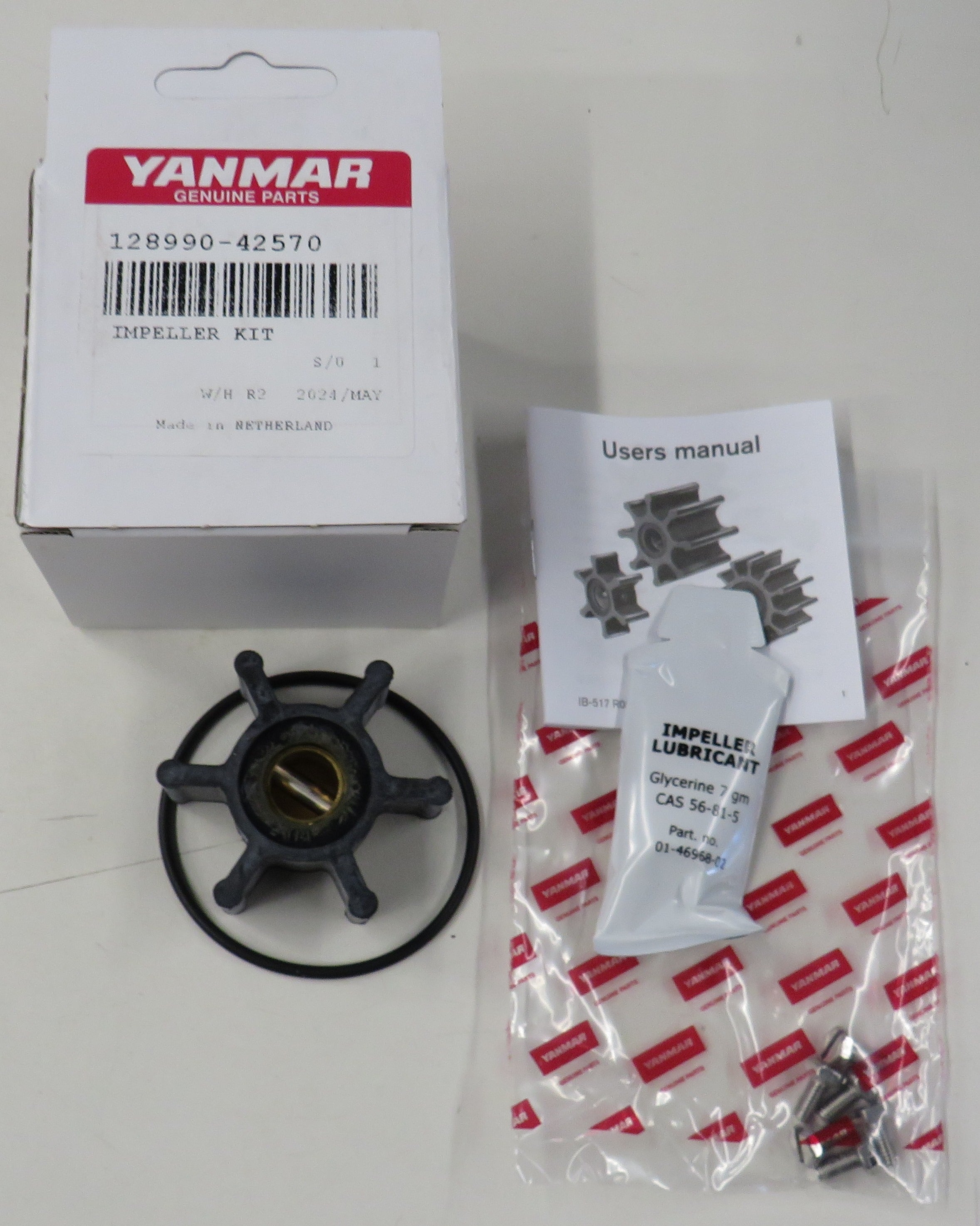 Yanmar 128990-42570 Impeller Kit YM Series 10/18/2025 THIS PART IS IN STOCK 10/18/2025