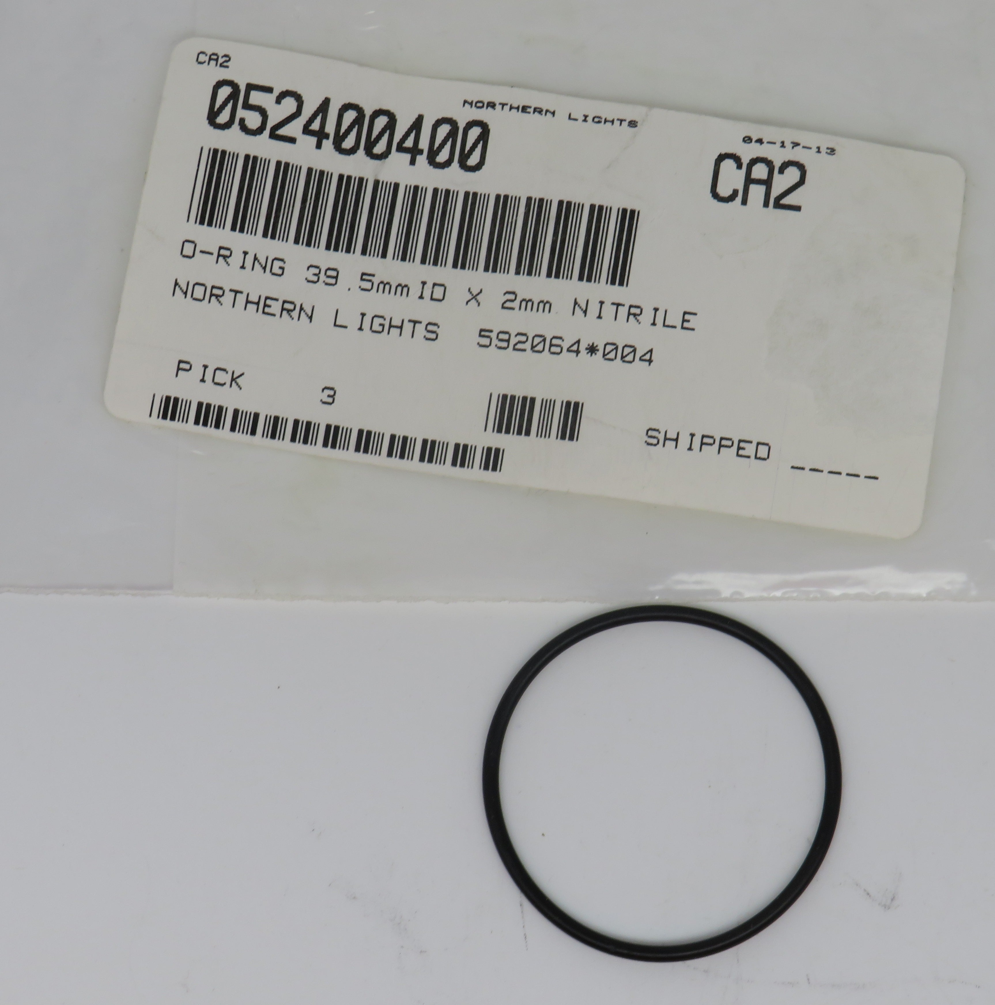 052400400 Northern Lights Lugger O-Ring for M643-673-673L Raw Water Pump 25-12007