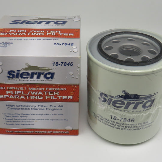 18-7846 Sierra Fuel Water Separator Filter for OMC 502905 & Crusader 98041