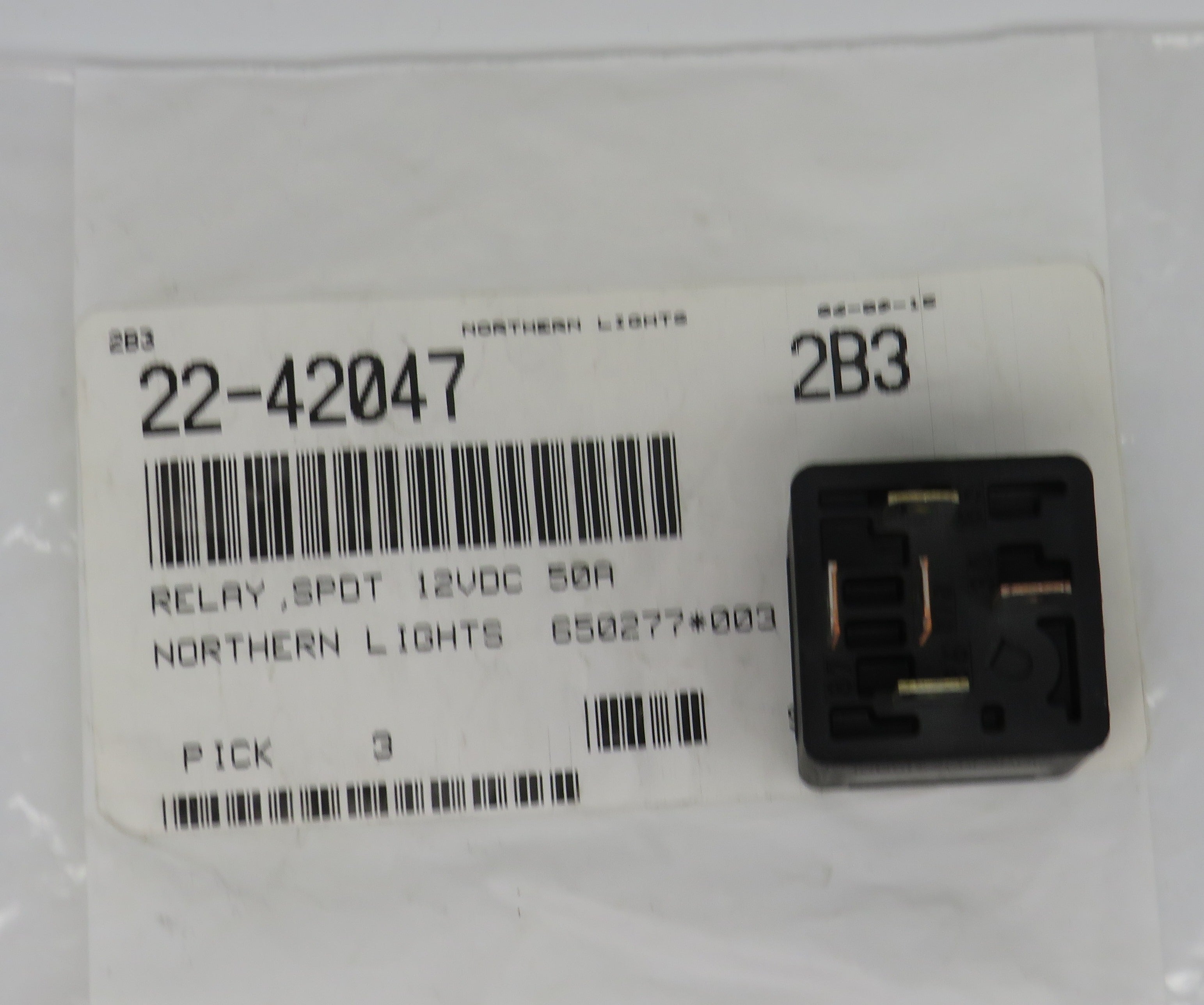 22-42047 Northern Lights Lugger Relay, SPDT 12VDC 50A